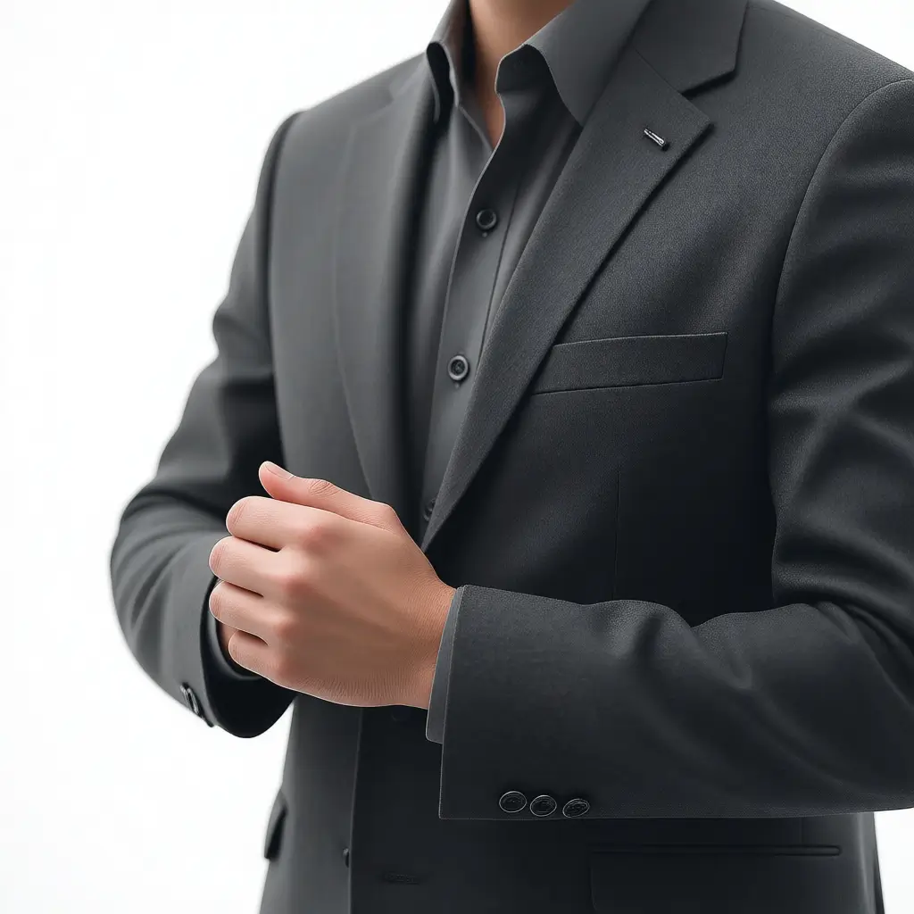 Black Tailored Fit Havana Suit Jacket