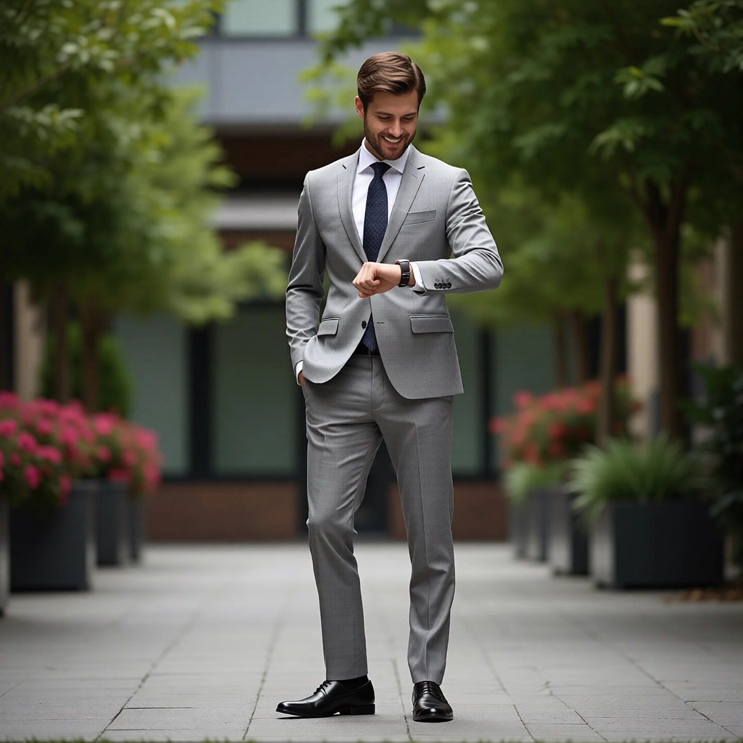 The Eastin Executive: Light Grey Slim Fit Suit