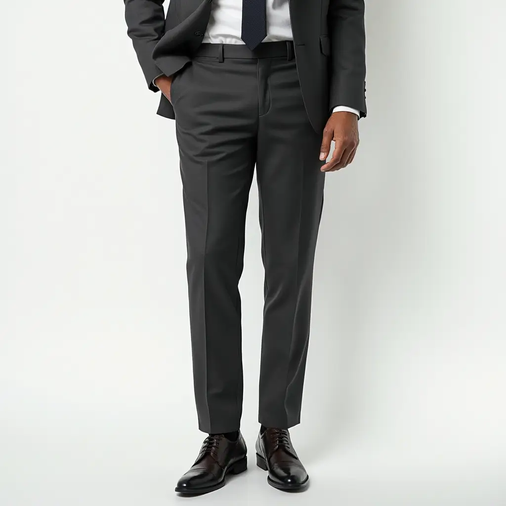 Slim Leg Straight Suit Pants