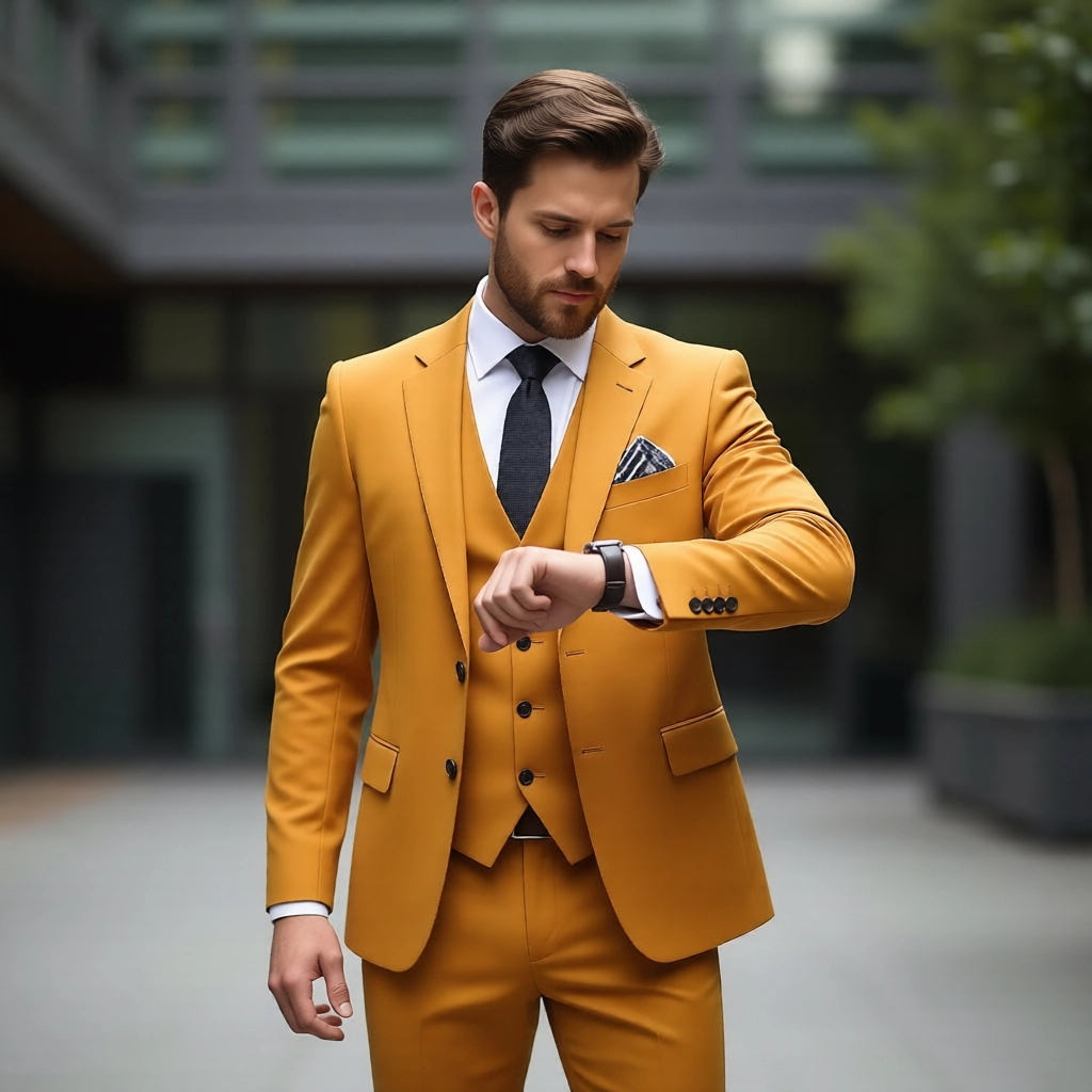 Bold Golden Yellow Wedding & Event Suit