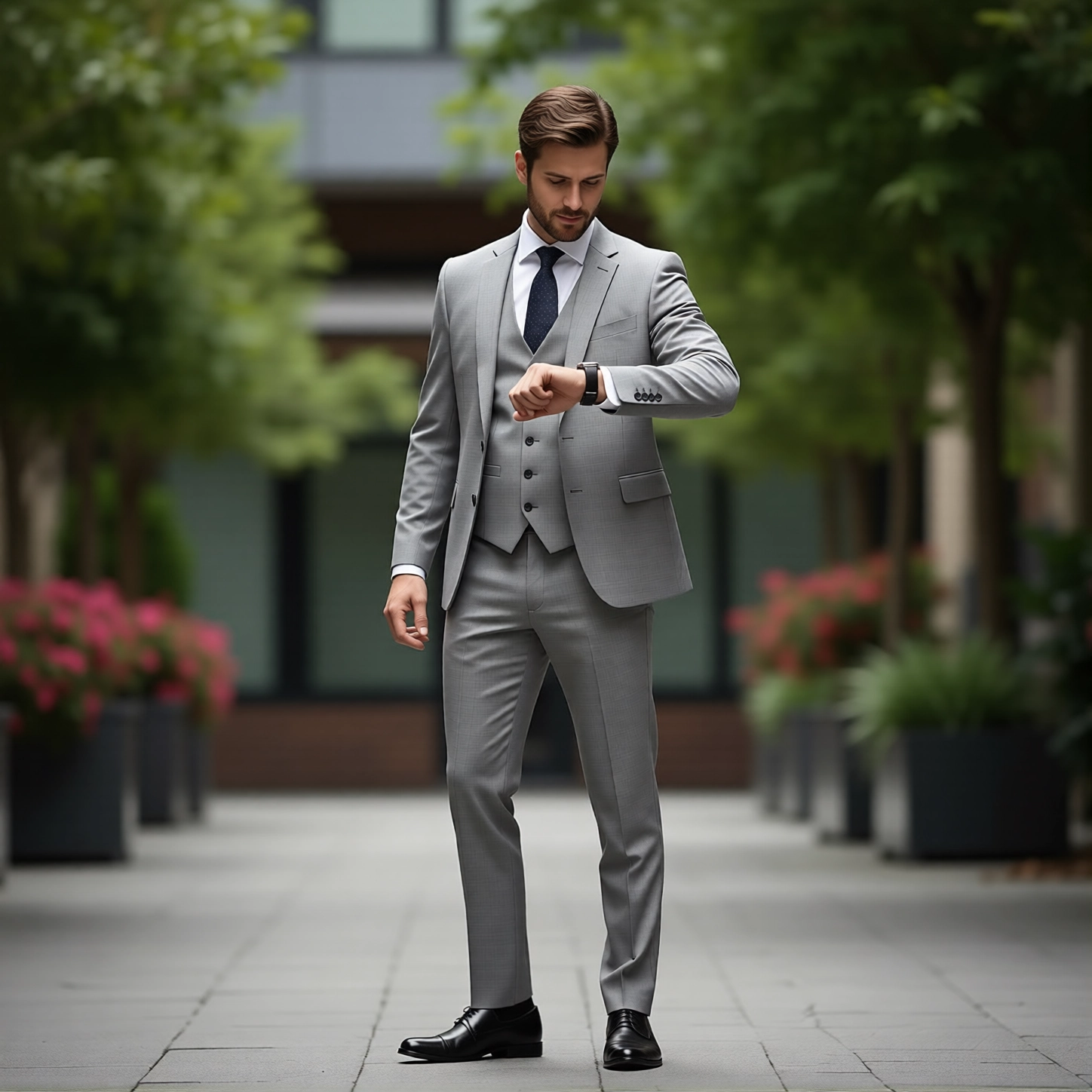 The Eastin Executive: Light Grey Three-Piece Suit