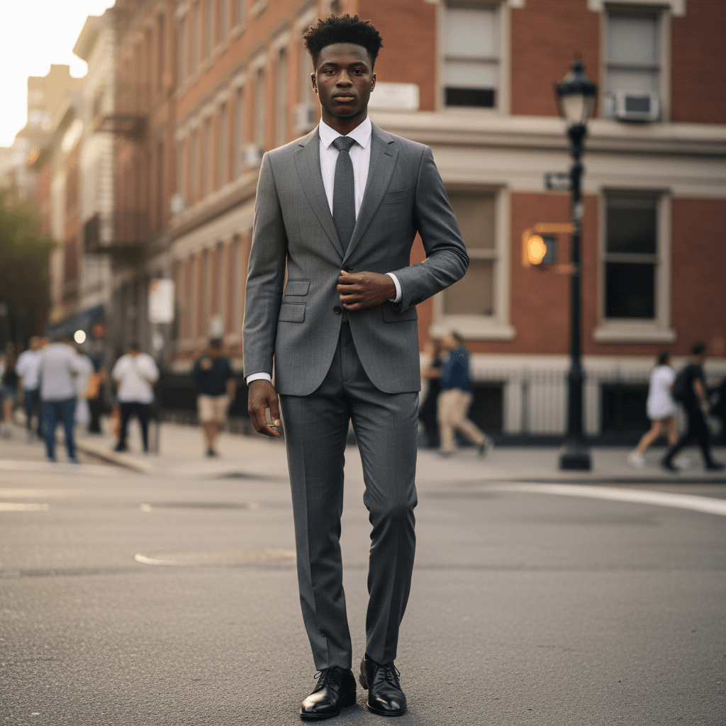 The Eastin Executive: Light Grey Two Piece Suit