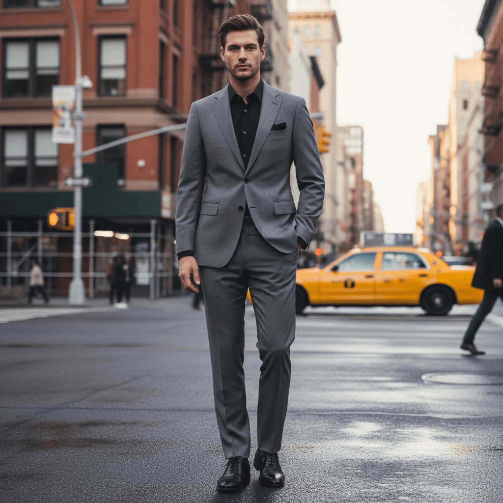 Eastin Slim Fit Ochre Two Piece Statement Suit