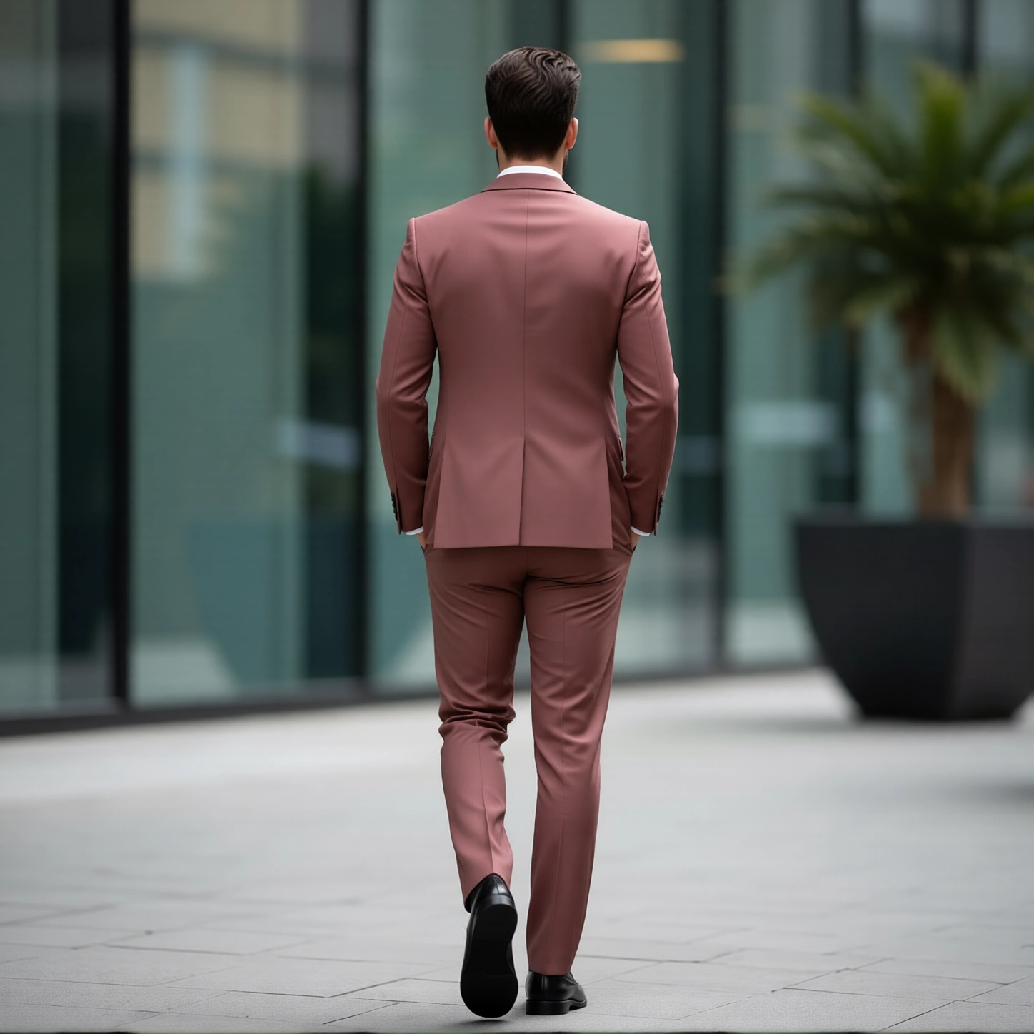 Statement Terracotta Slim Fit Event Suit