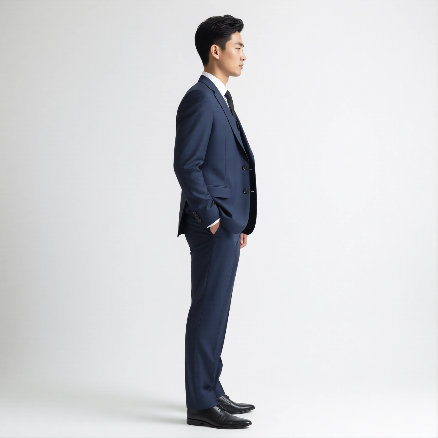 Essential Navy Notch Lapel Three-Piece Suit