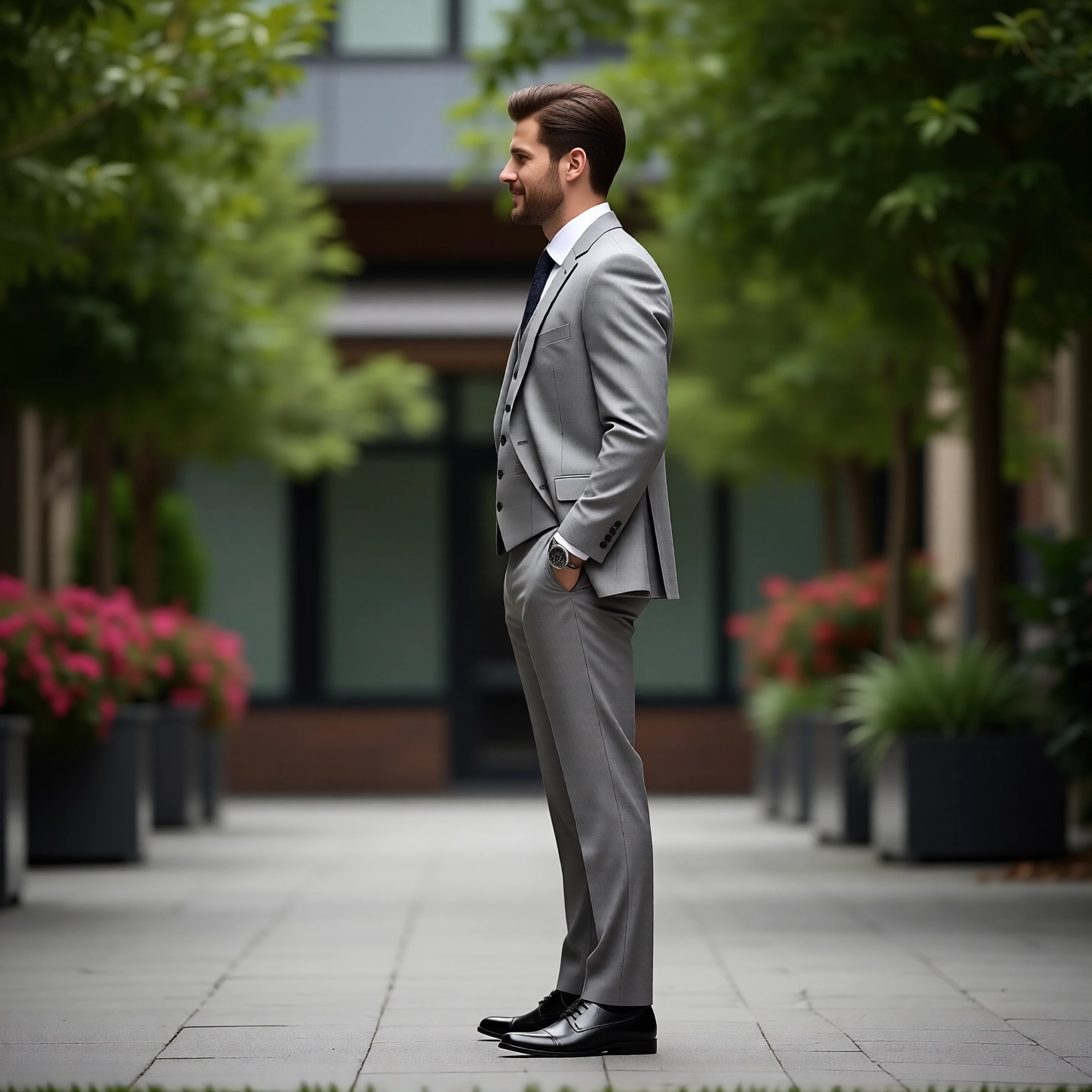 The Eastin Executive: Light Grey Three-Piece Suit