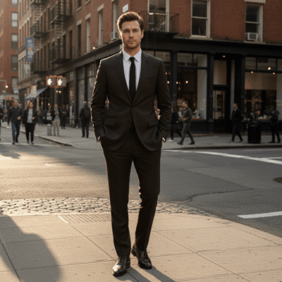 Light Beige Contemporary Two Piece Suit