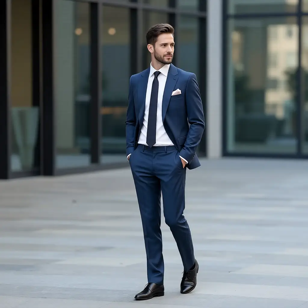 The Black Watch Blazer: Slim-Fit Navy Plaid Sports Jacket