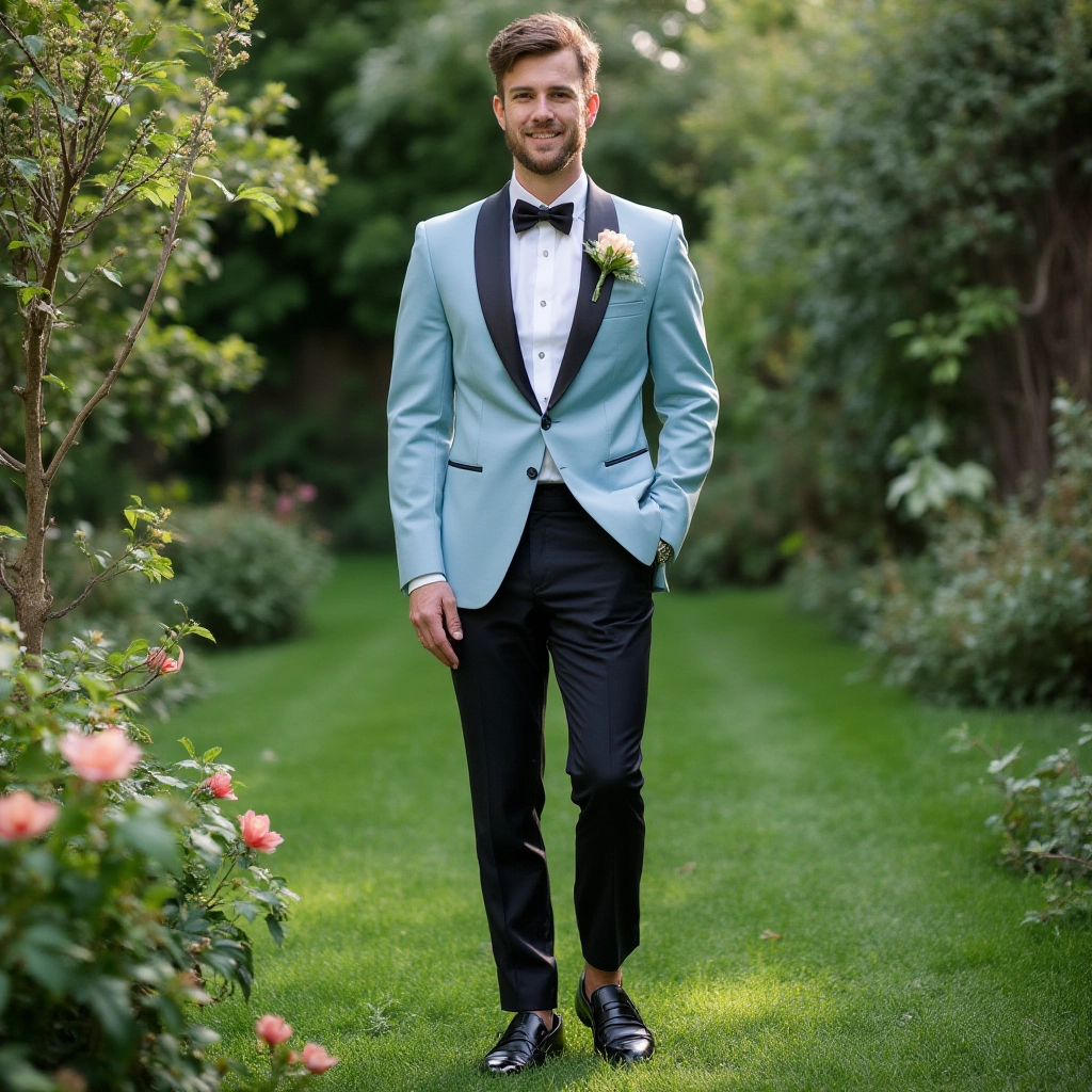 Statement Black Lapel Summer Event Tuxedo