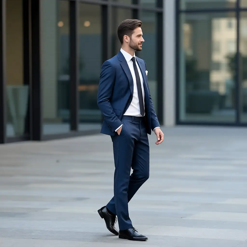 The Black Watch Blazer: Slim-Fit Navy Plaid Sports Jacket