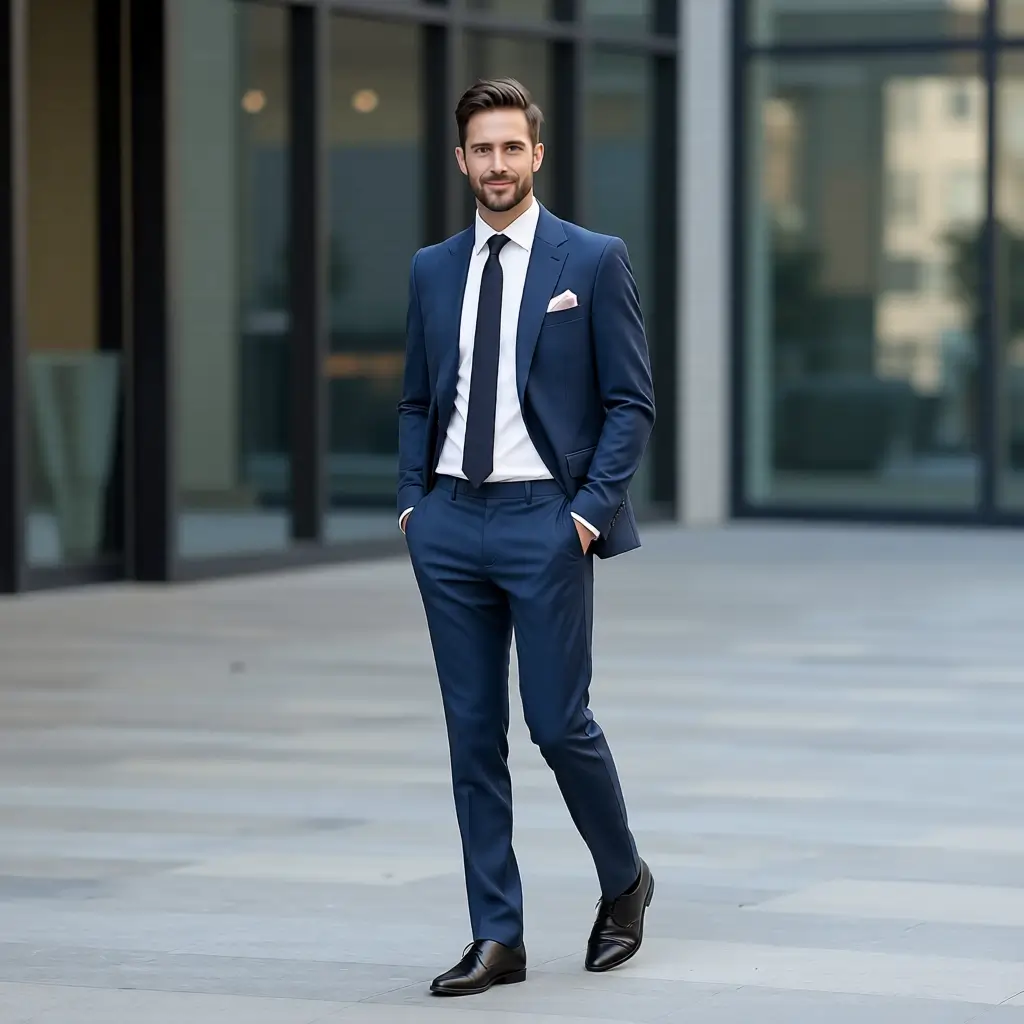 The Black Watch Blazer: Slim-Fit Navy Plaid Sports Jacket