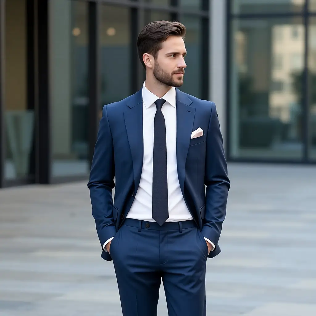 The Black Watch Blazer: Slim-Fit Navy Plaid Sports Jacket