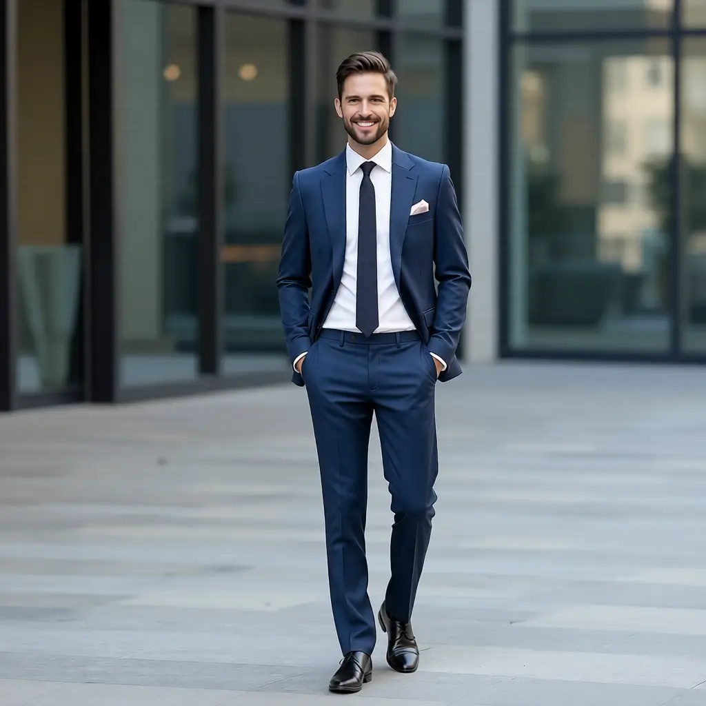 The Black Watch Blazer: Slim-Fit Navy Plaid Sports Jacket