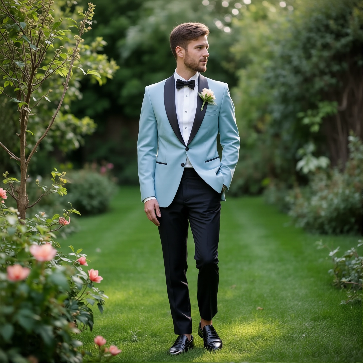 Statement Black Lapel Summer Event Tuxedo