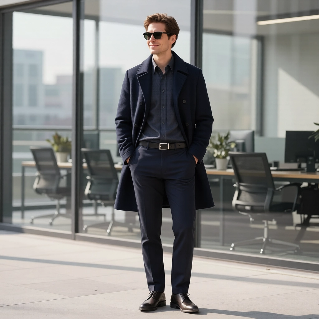 The Mayfair Double-Breasted Overcoat: Classic Taupe Cashmere Blend