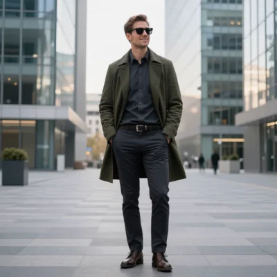 The City Commuter Trench Coat: Lightweight Olive Tech-Blend