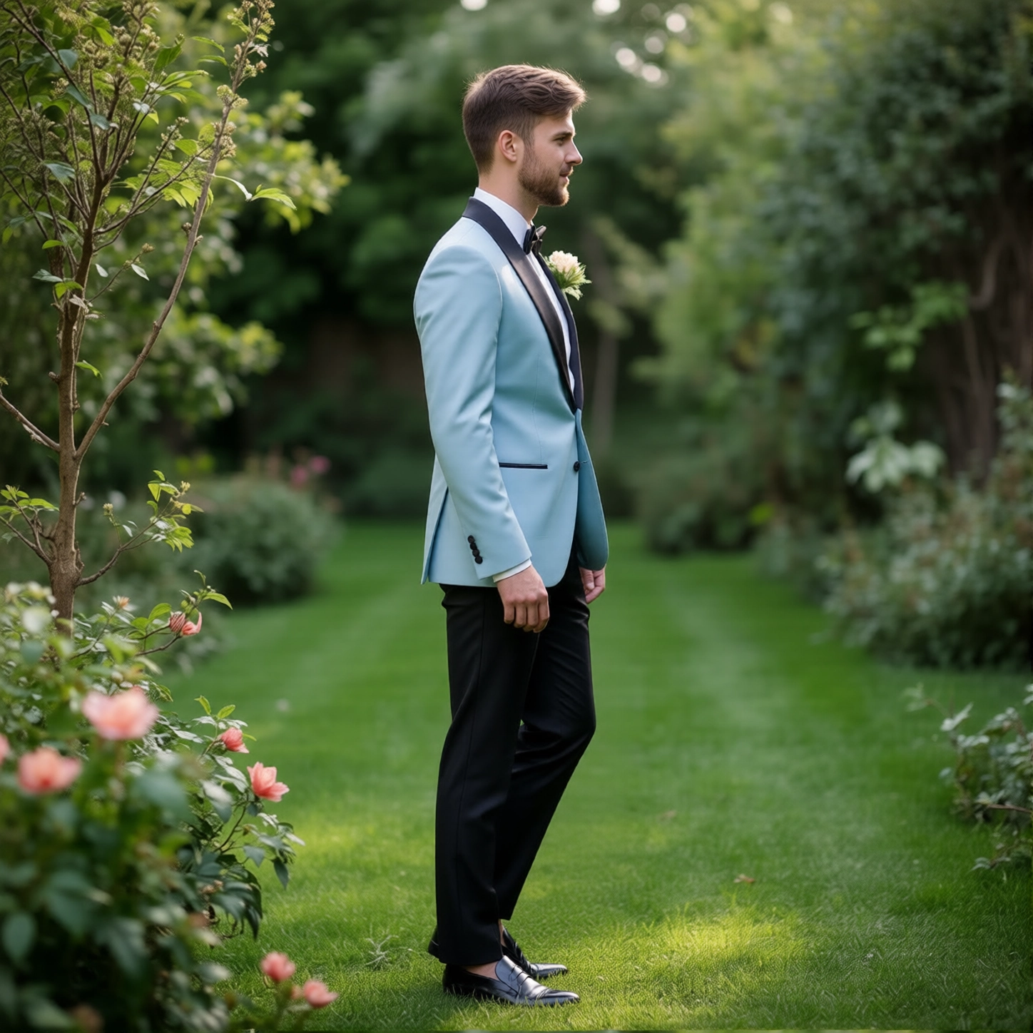 Statement Black Lapel Summer Event Tuxedo