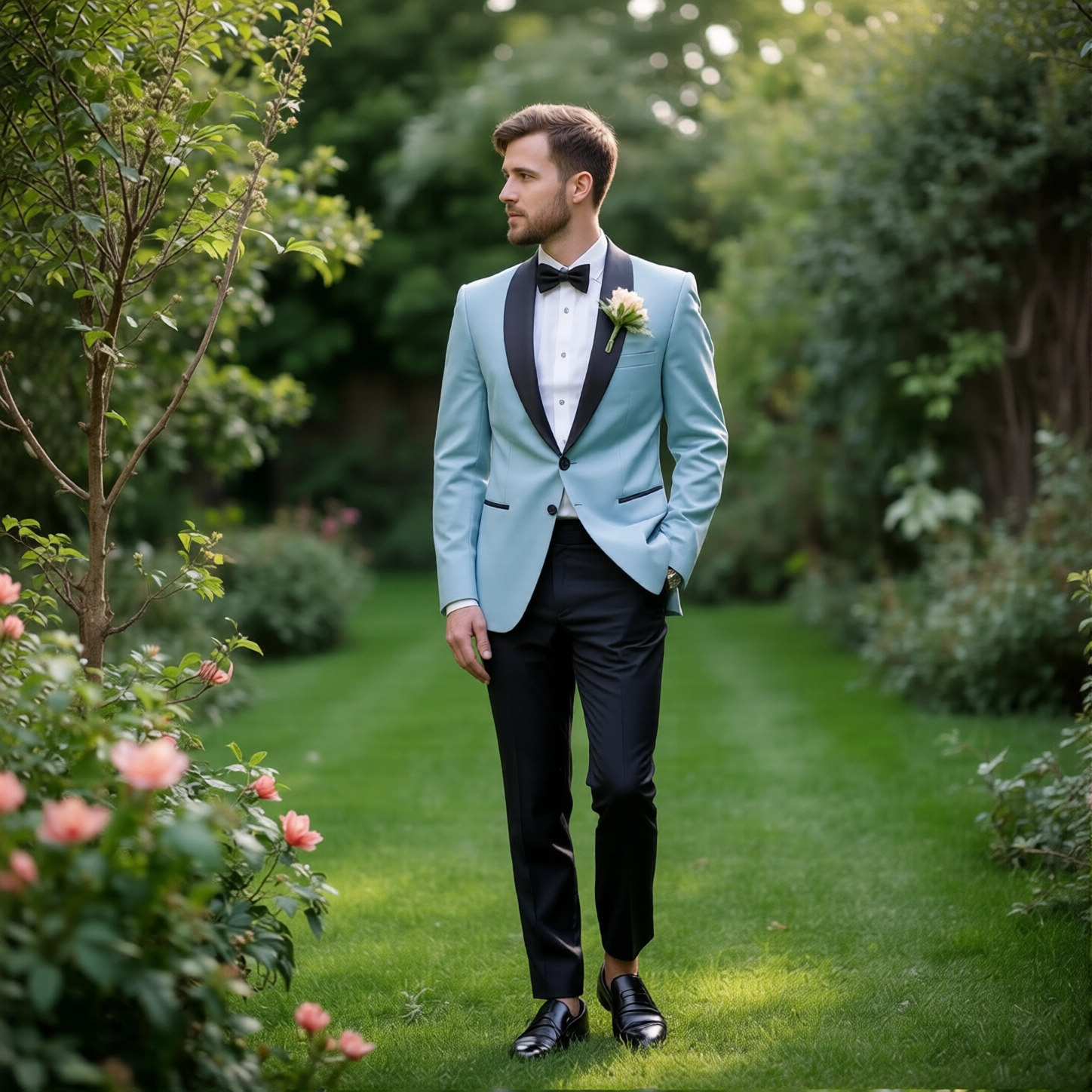 Statement Black Lapel Summer Event Tuxedo