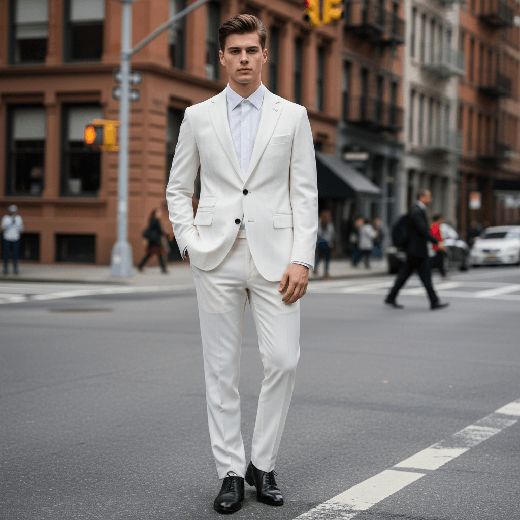 The Watch Cream Two Piece Suit