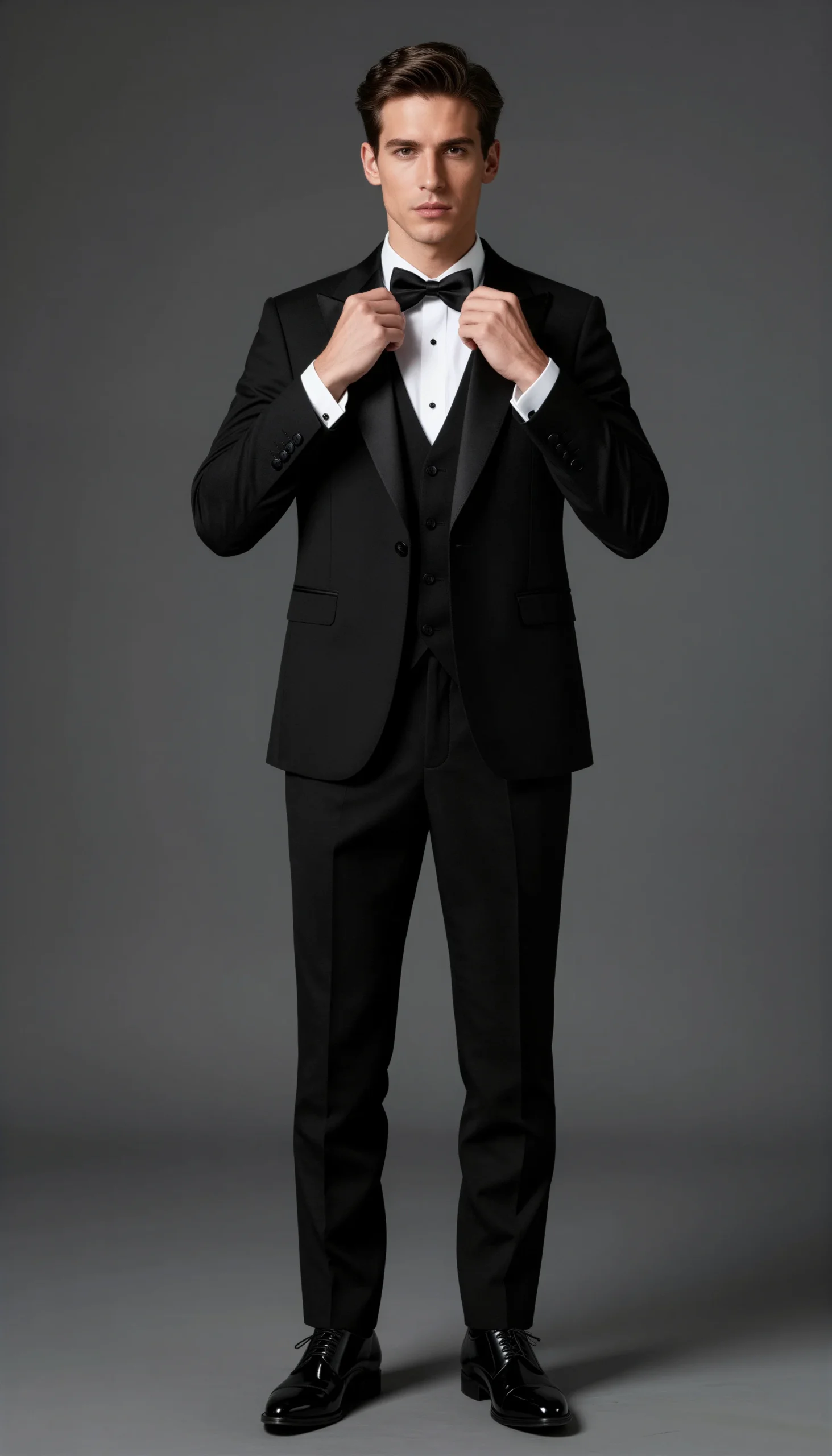 Black Ivory Dinner Jacket with Black Trousers