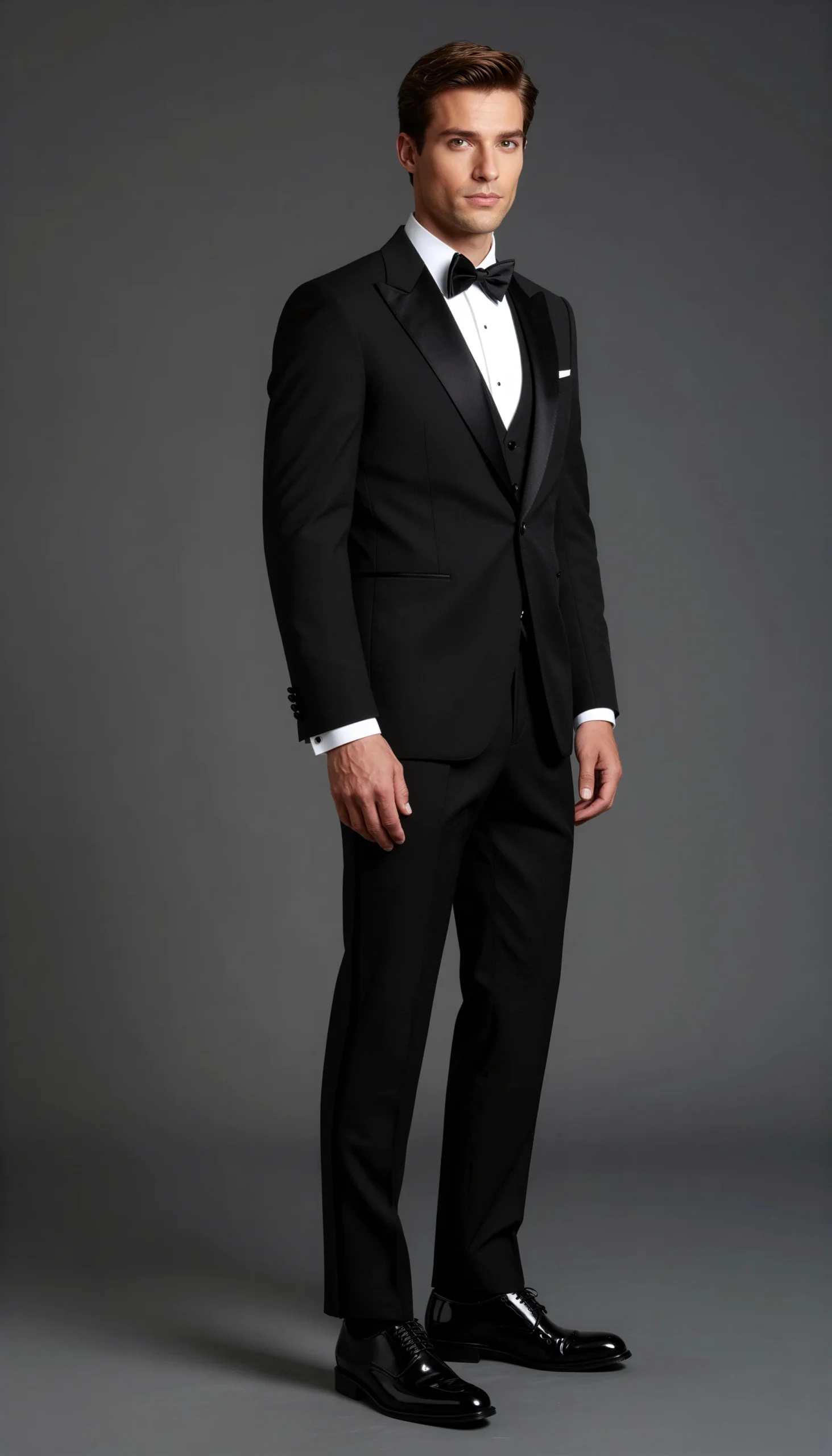 Black Ivory Dinner Jacket with Black Trousers