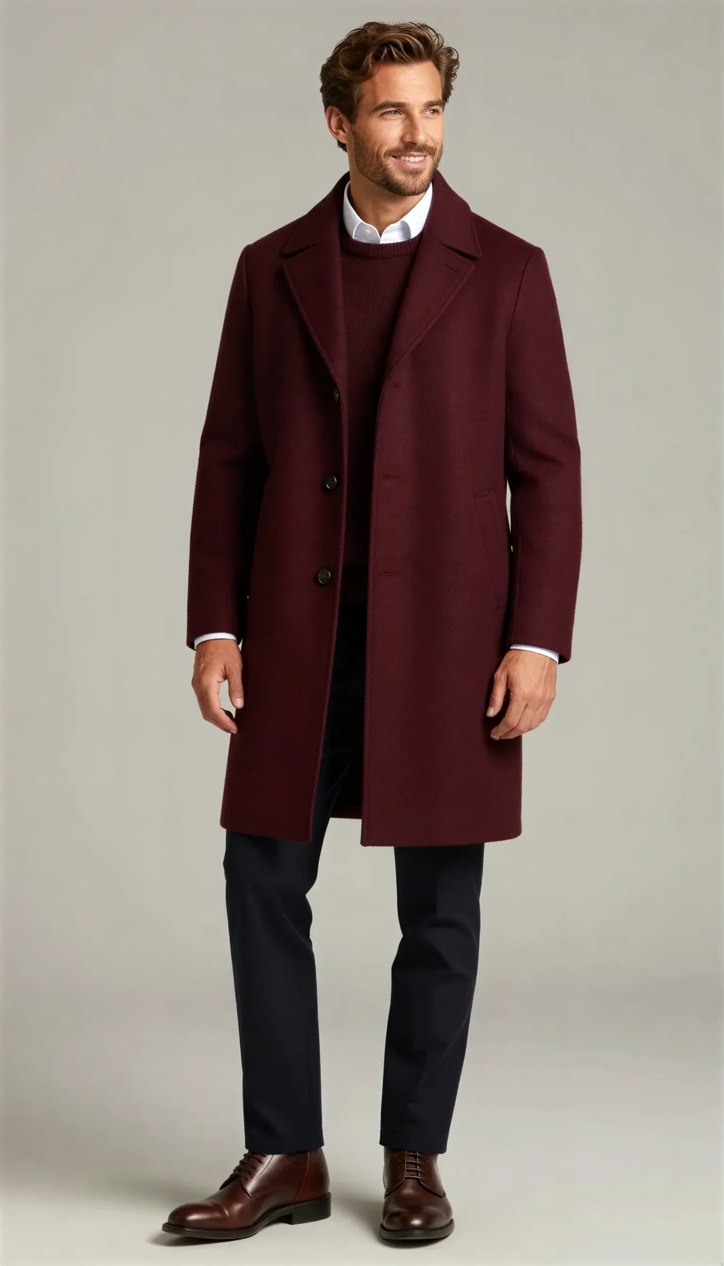 Overcoats Burgundy wine