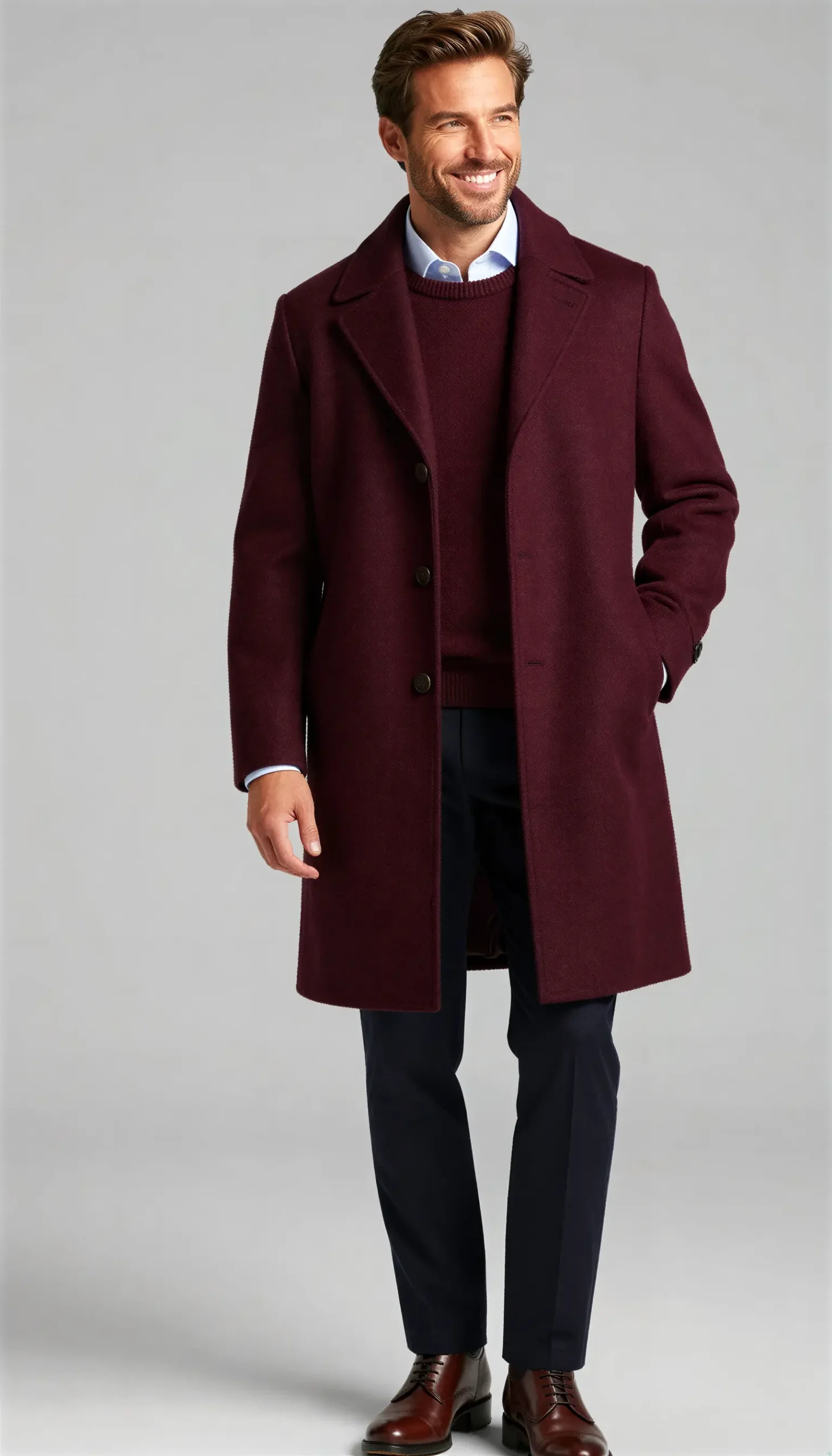 Overcoats Burgundy wine