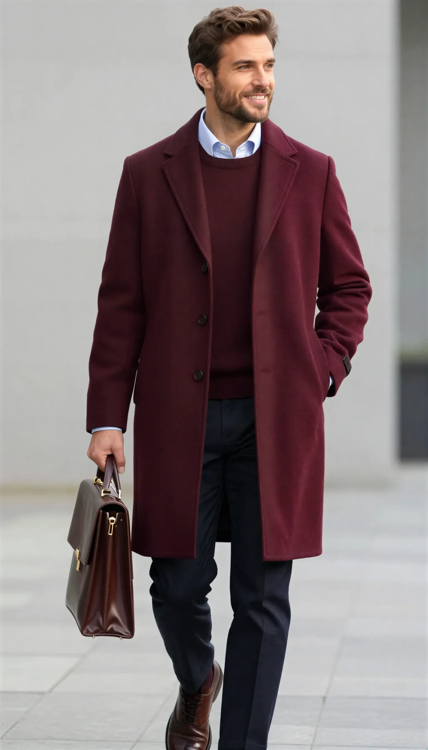Overcoats Burgundy wine