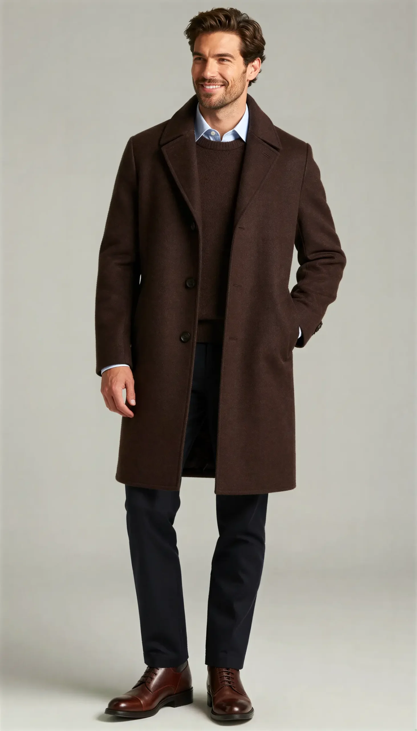 Overcoats Chocolate Dark brown