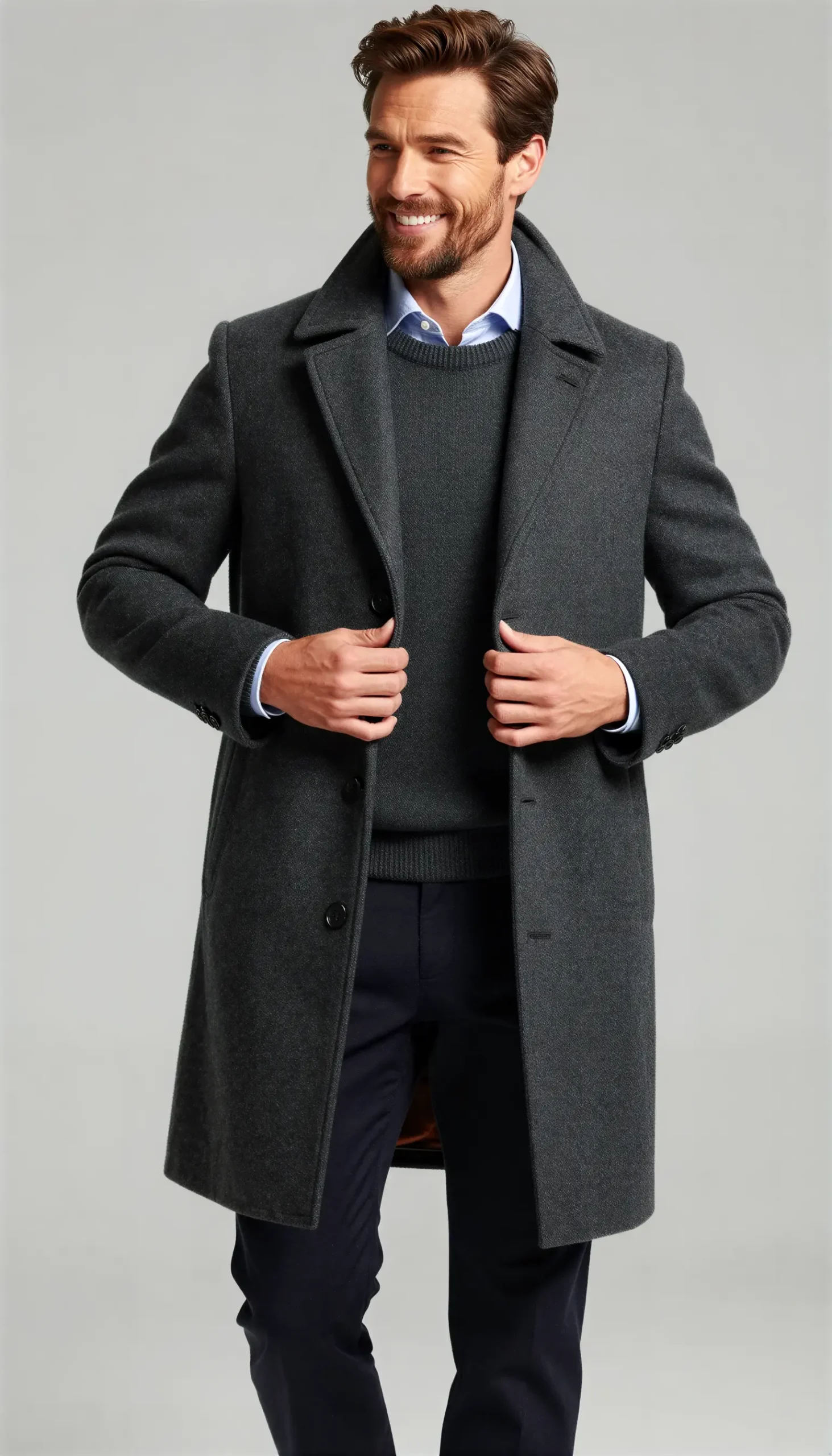 Overcoats Dark grey