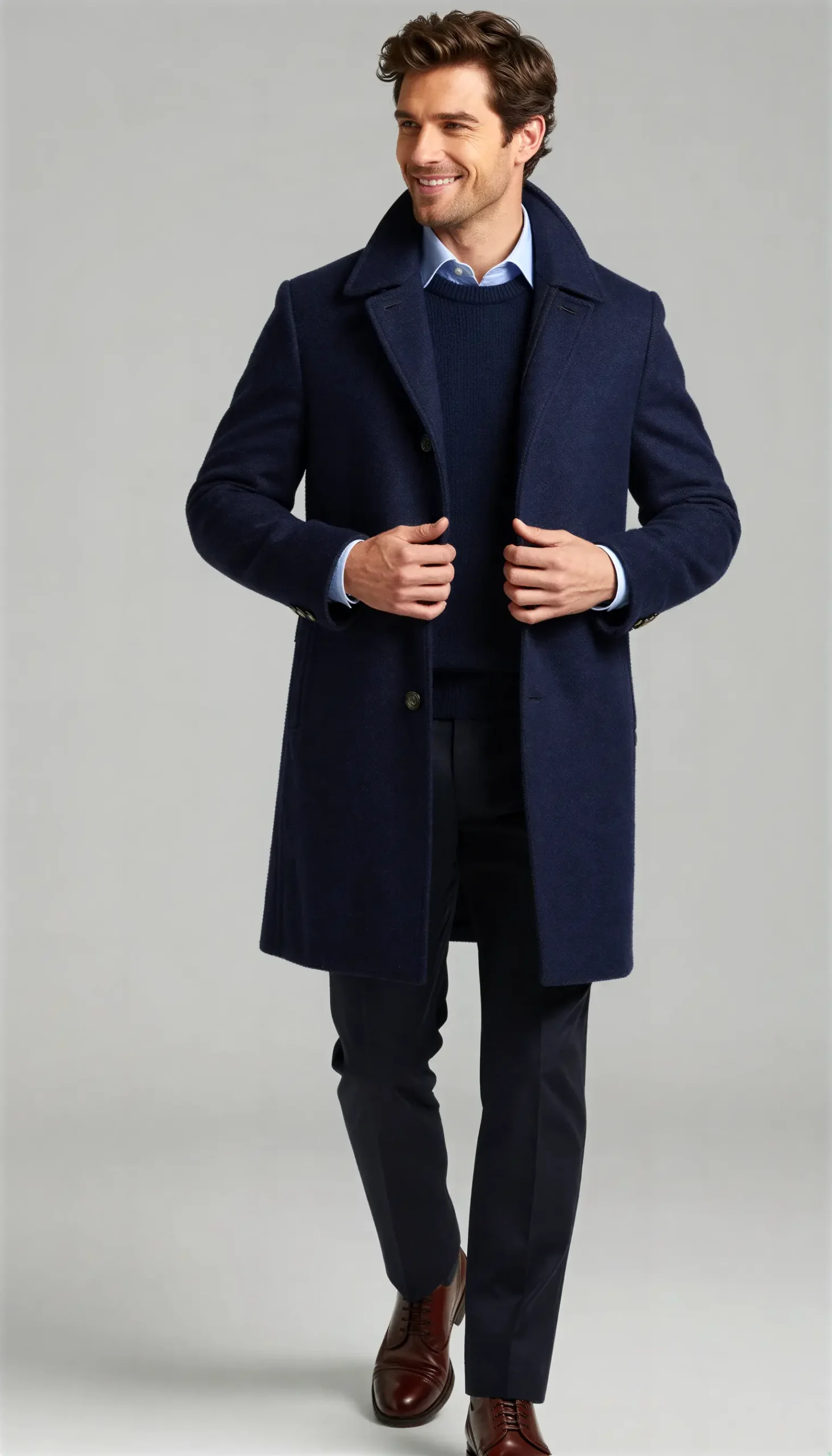 Overcoats Navy blue
