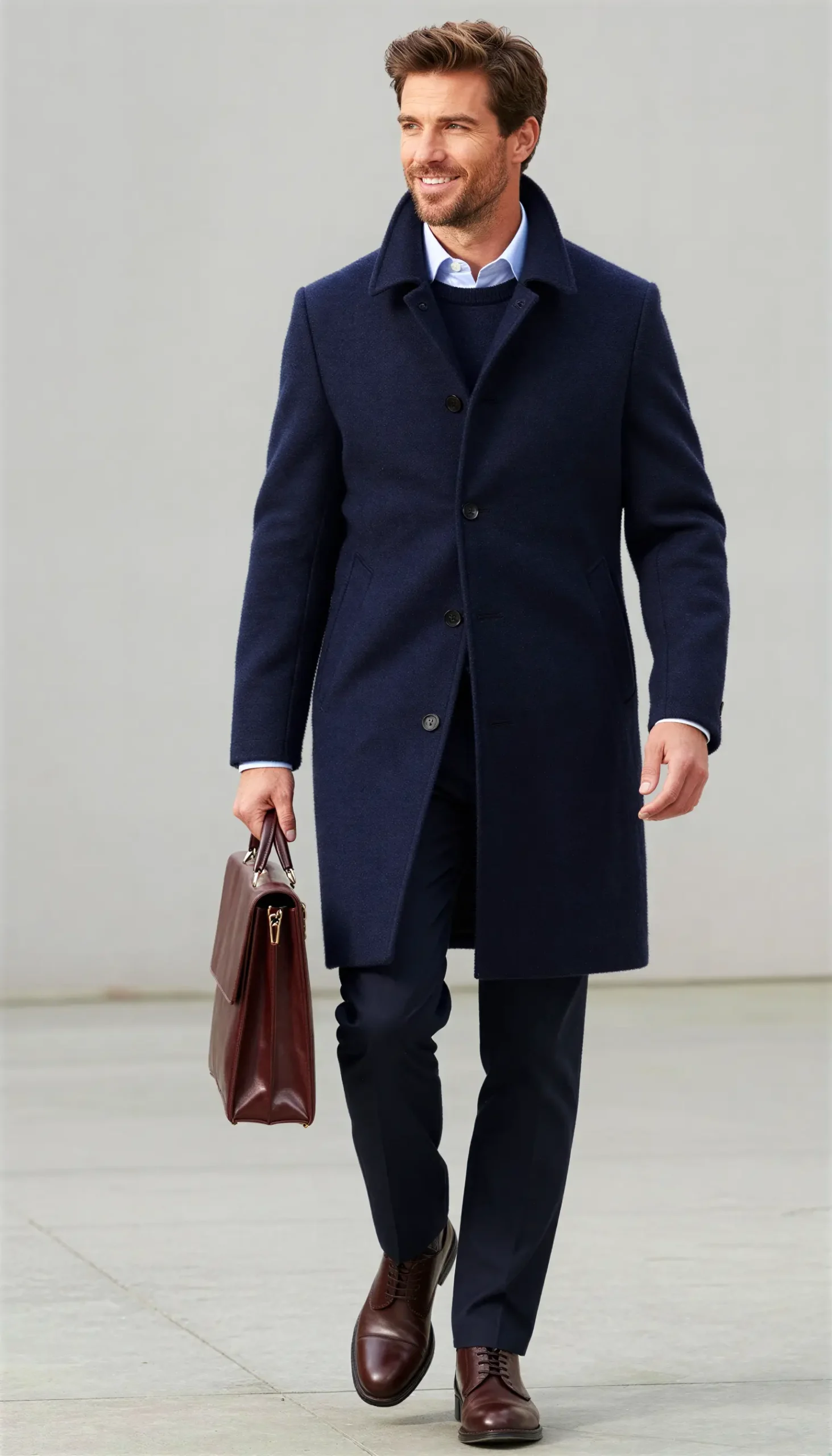 Overcoats Navy blue