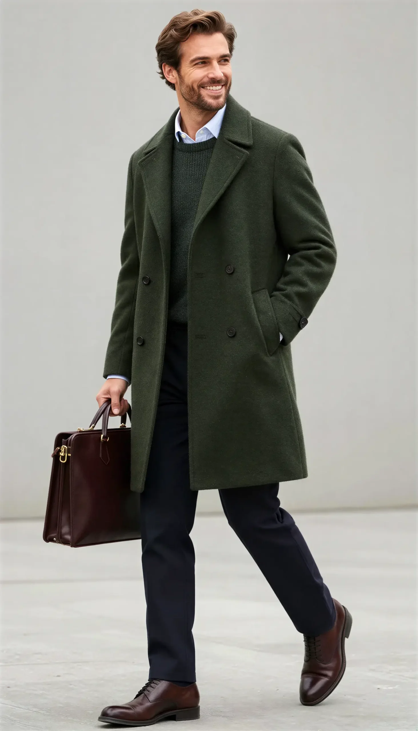 Overcoats Olive dark green