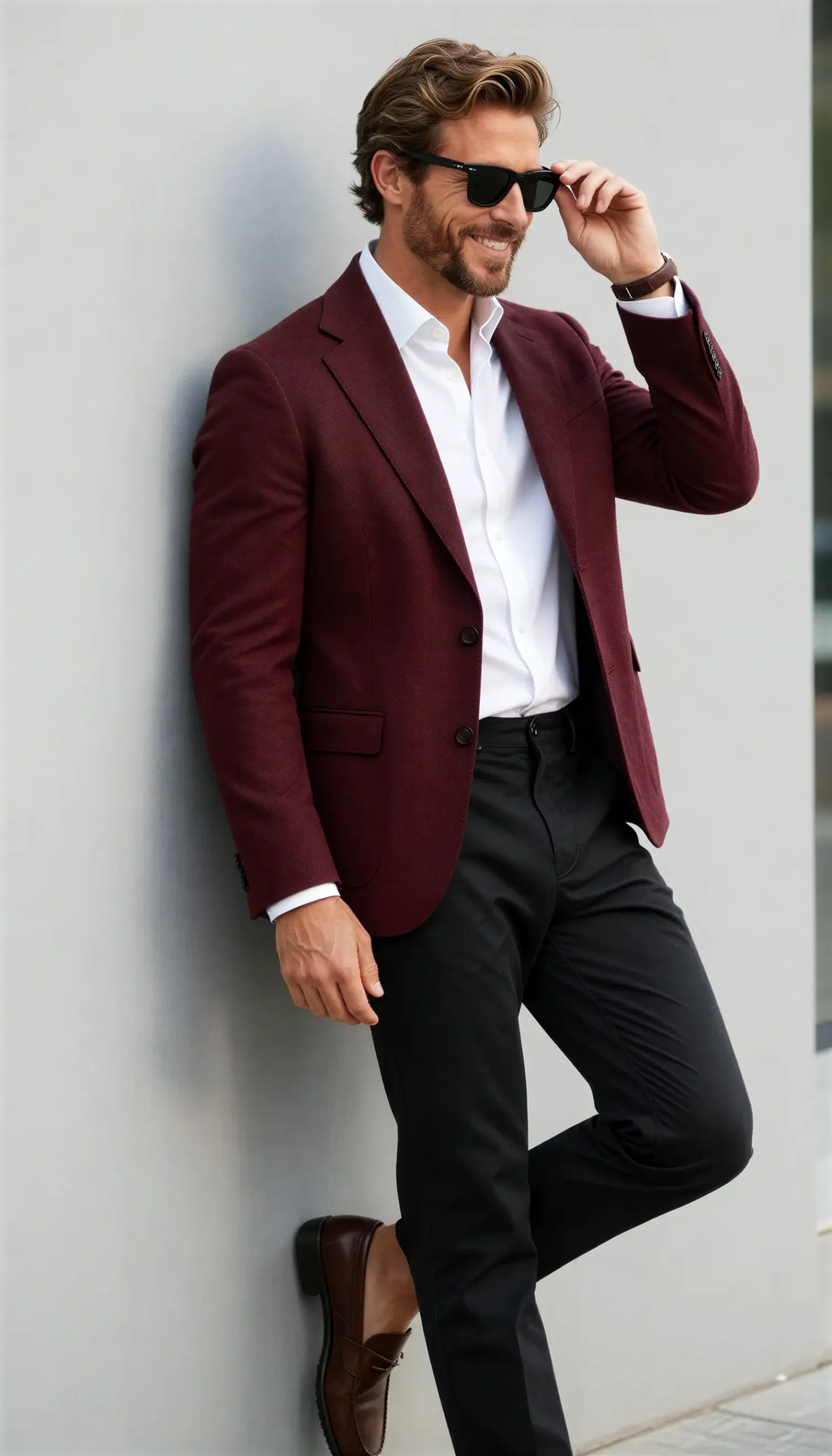 Sports jacket Burgundy wine Suit
