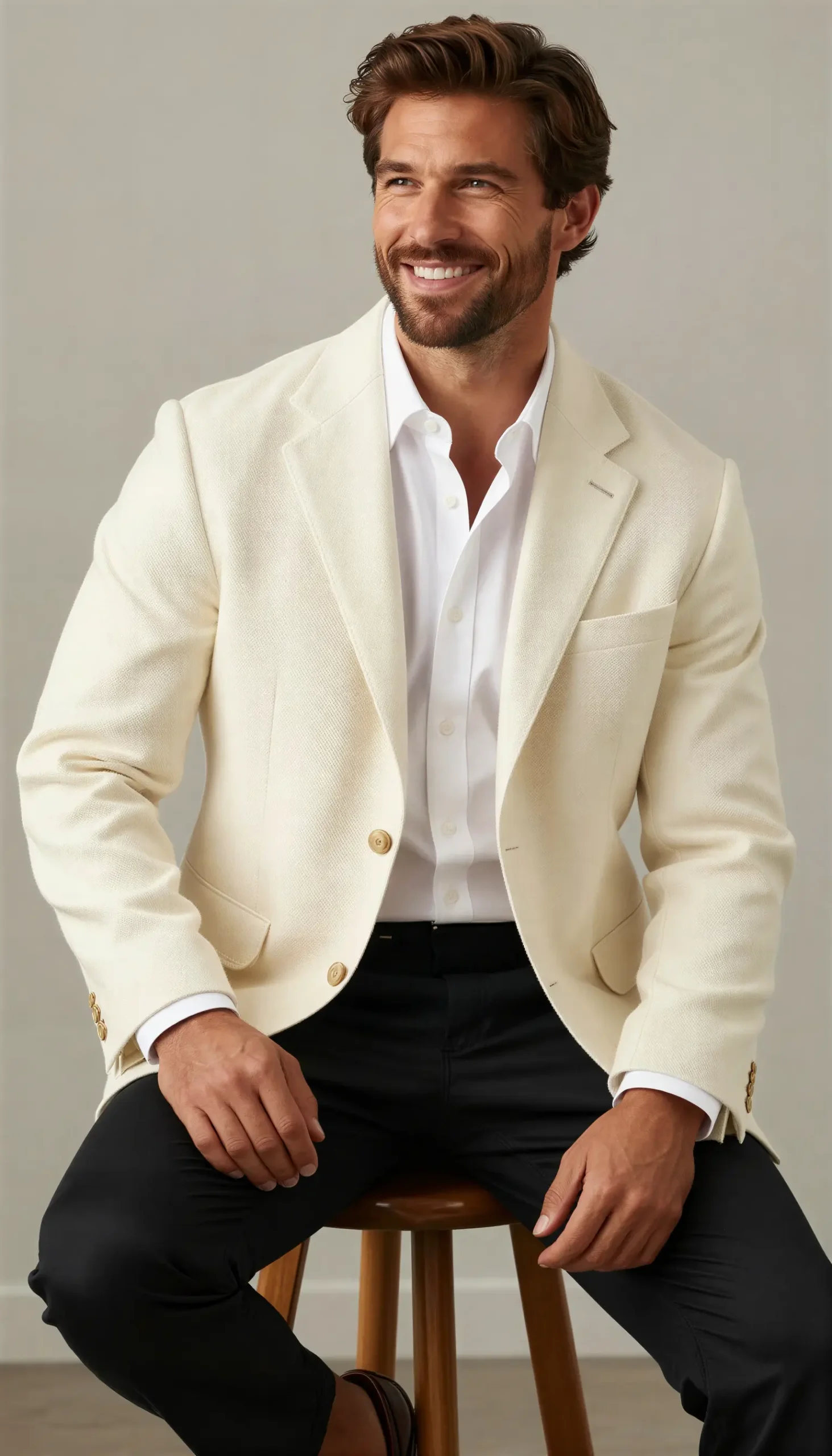 Sports jacket Cream off-white Suit