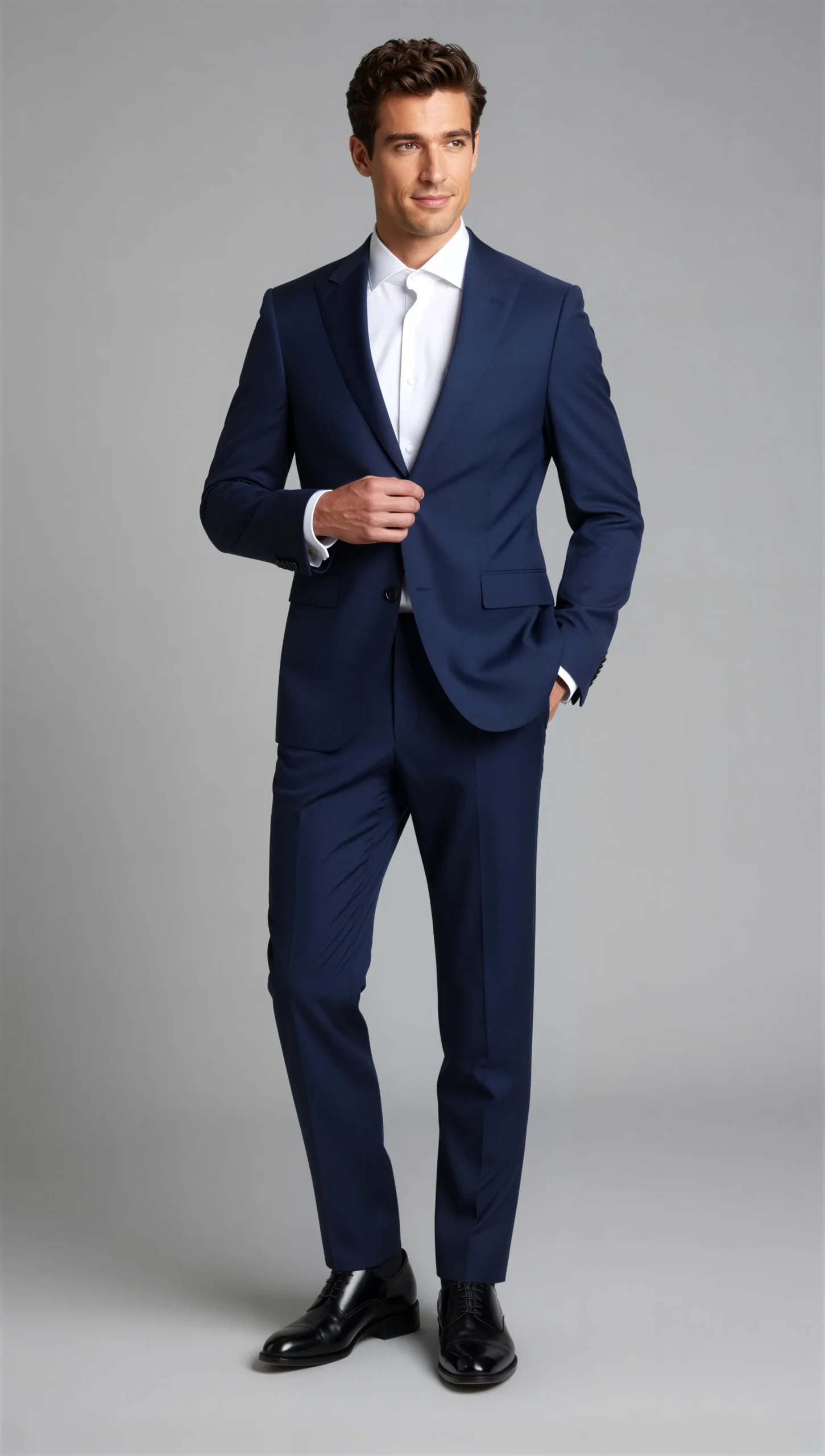 Two piece single breasted notch Navy blue