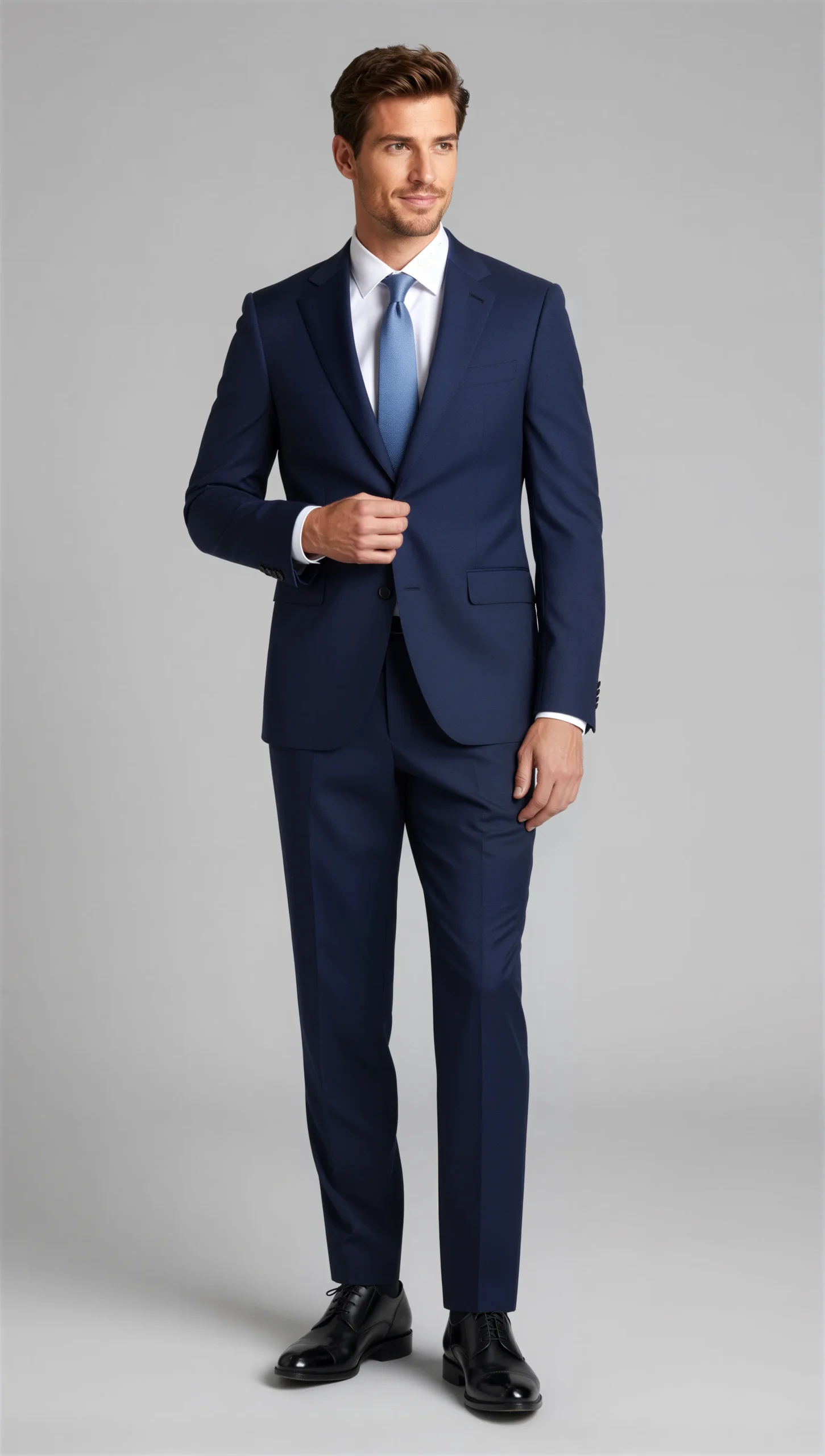 Two piece single breasted notch Navy blue