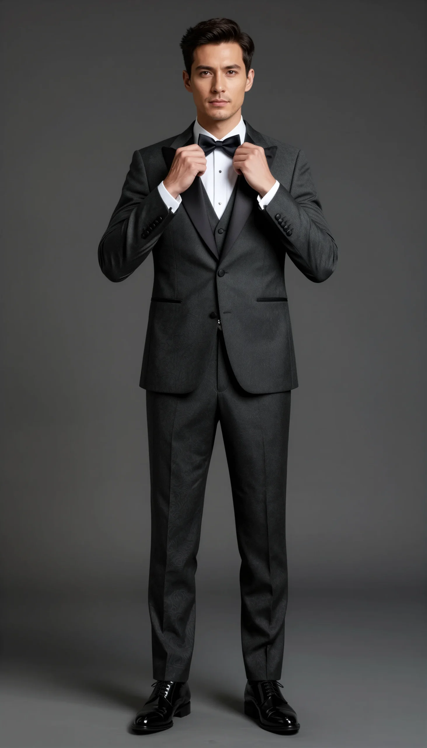 Wedding tuxedoes Charcoal Deep Grey Suit