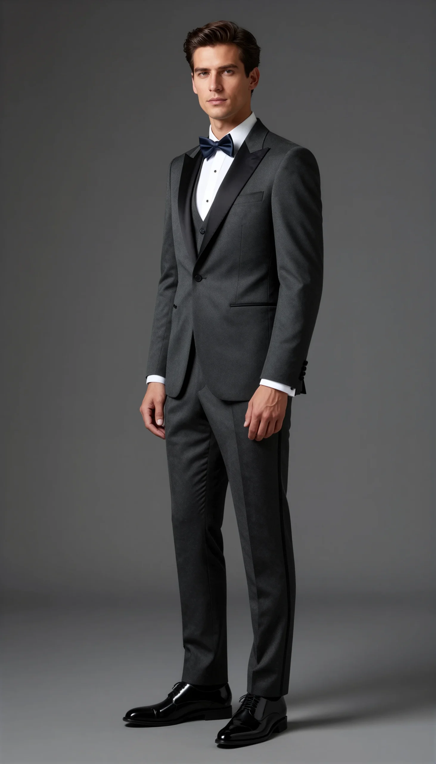 Wedding tuxedoes Charcoal Deep Grey Suit