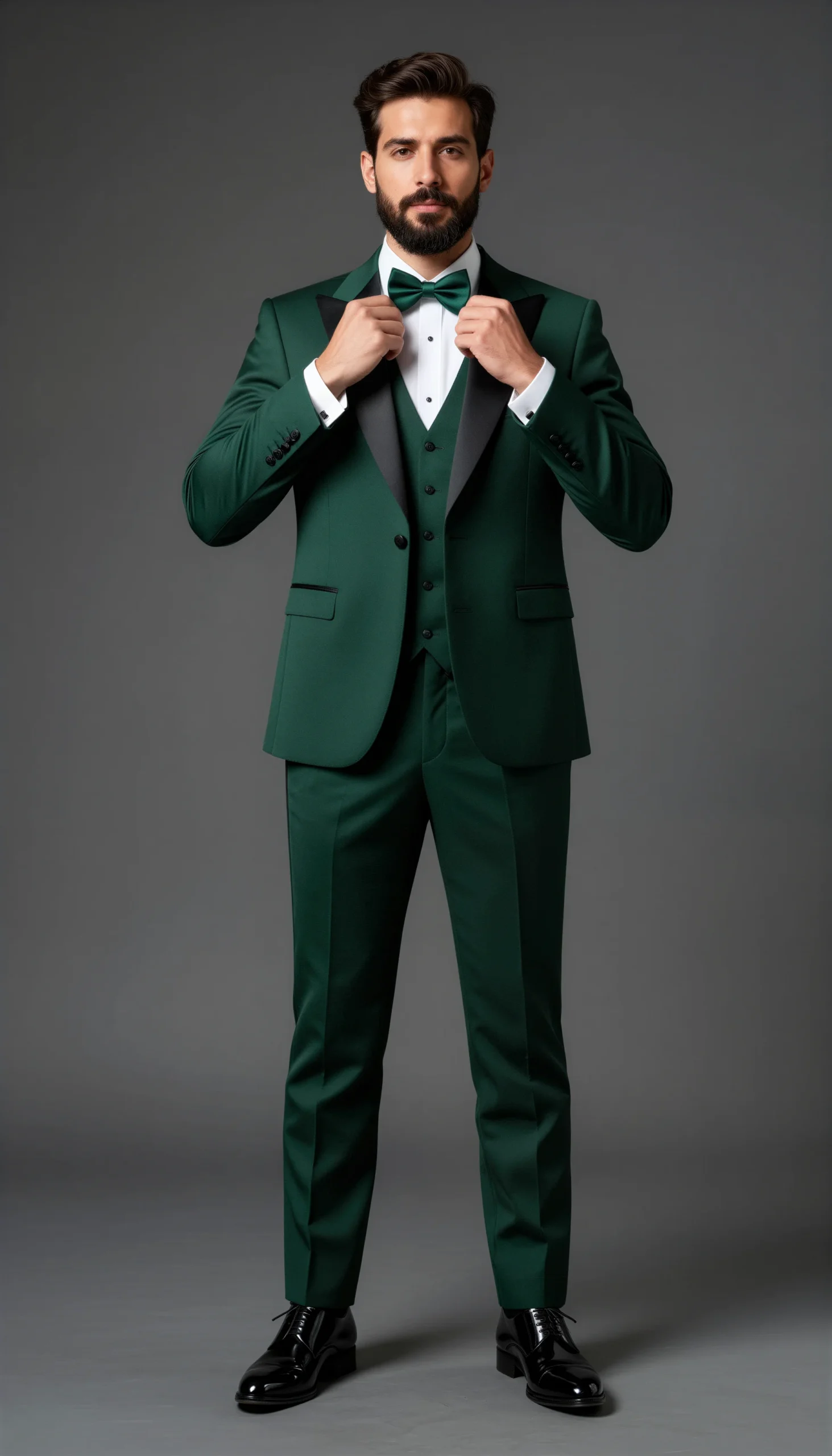 Wedding tuxedos Dark green emerald Suit