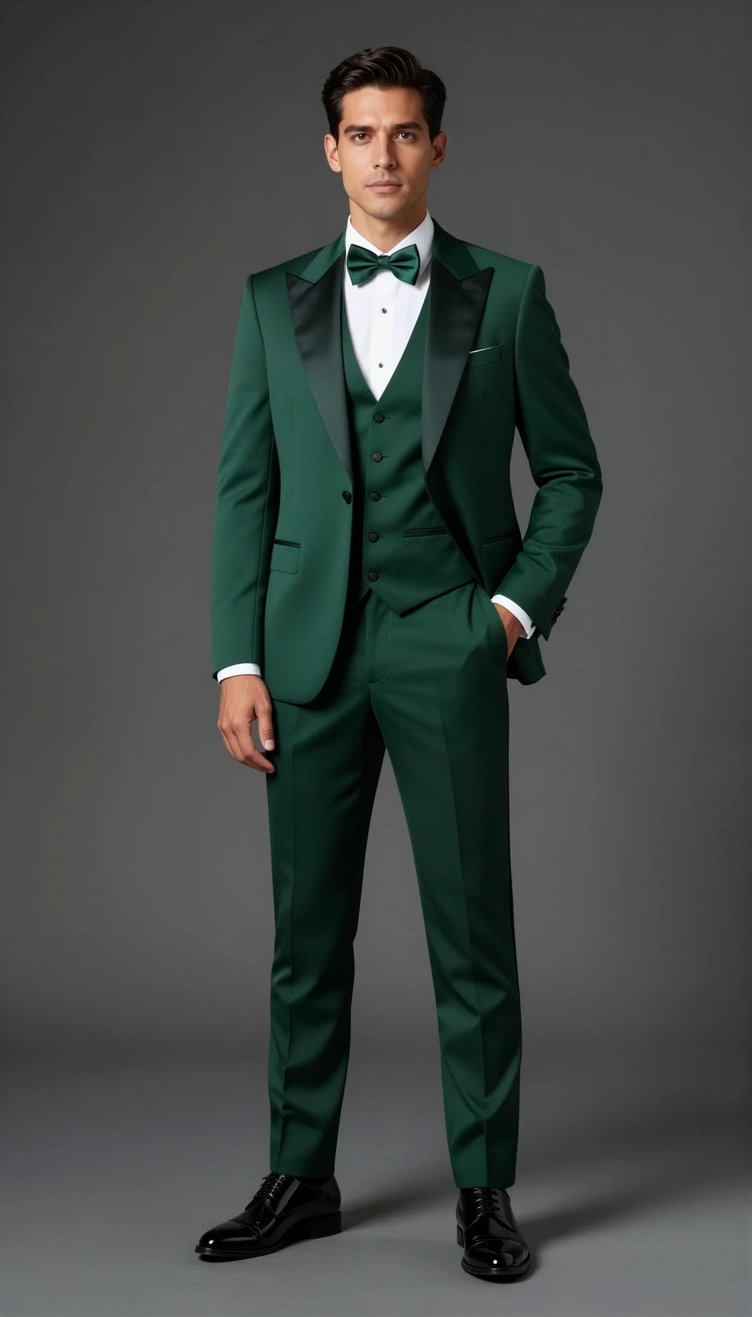 Wedding tuxedos Dark green emerald Suit