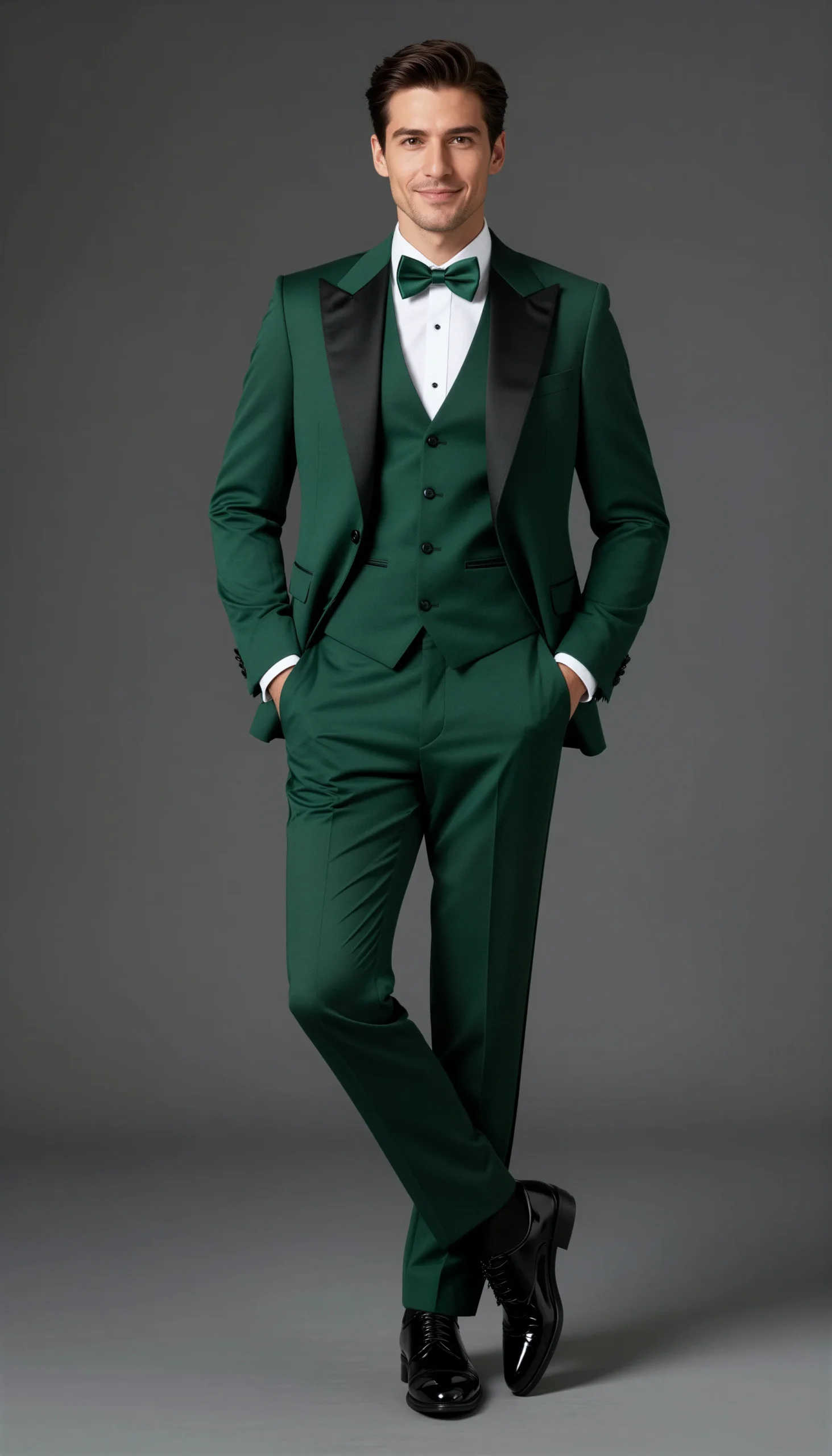 Wedding tuxedos Dark green emerald Suit