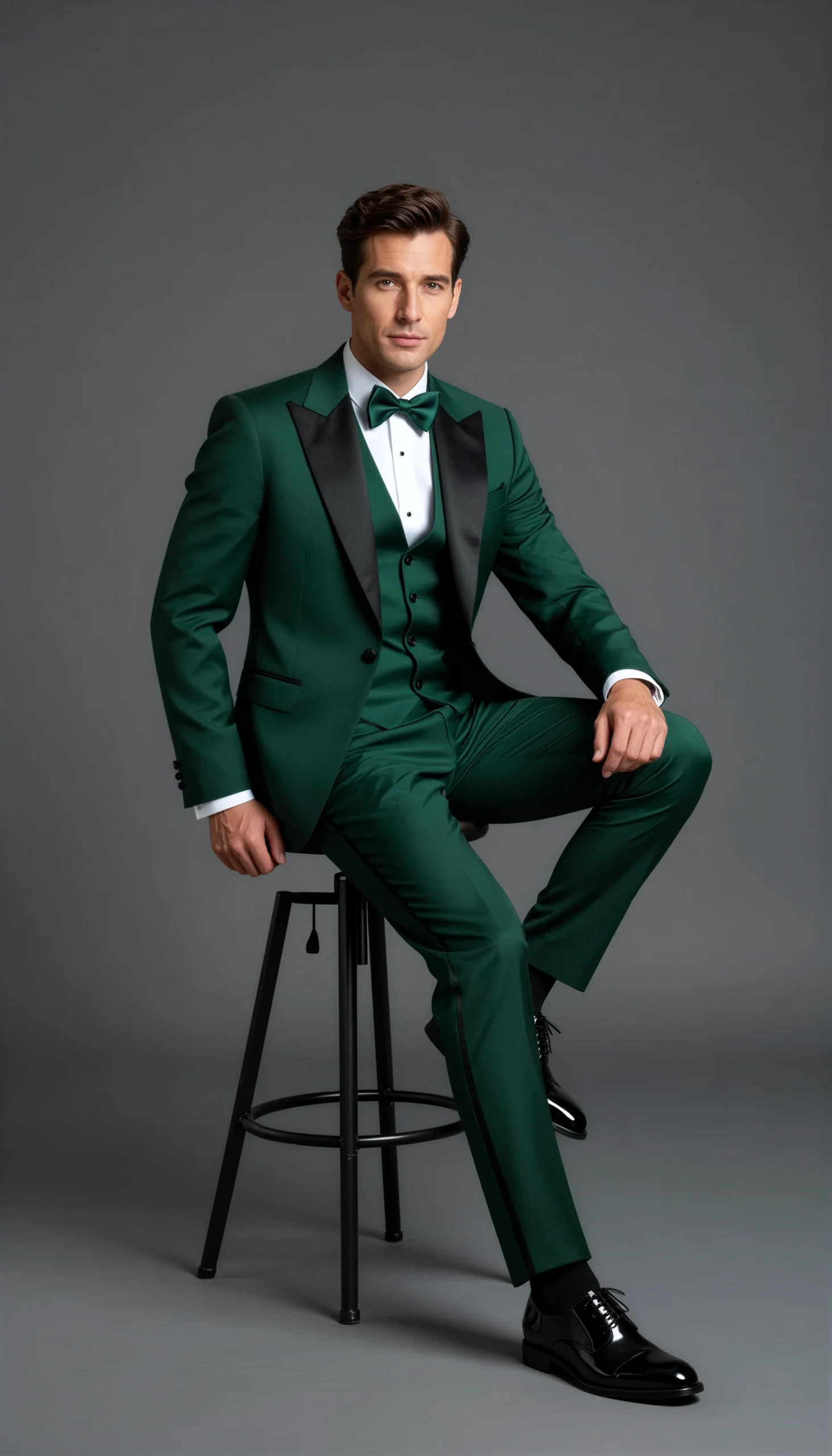 Wedding tuxedos Dark green emerald Suit