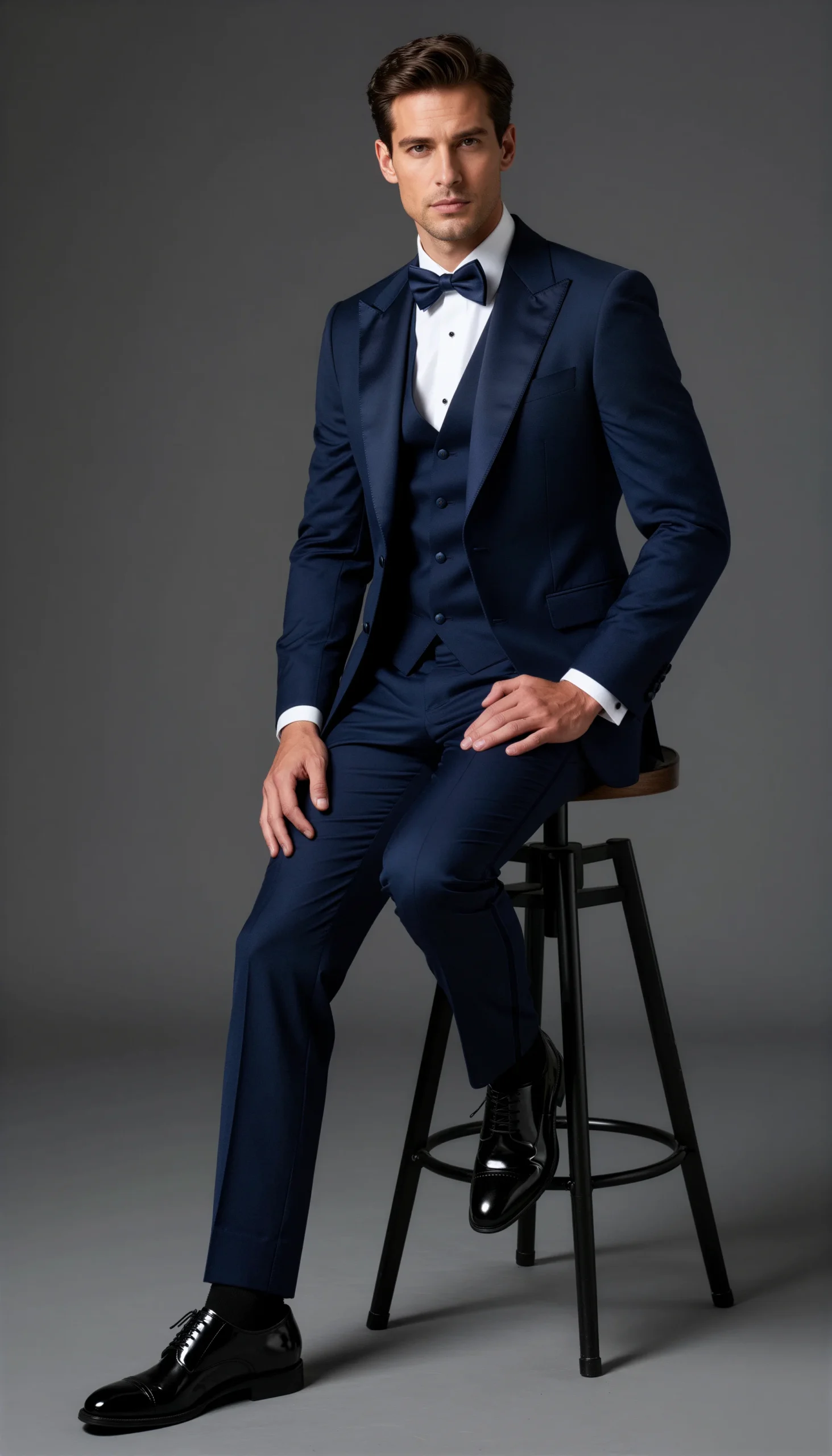 Wedding tuxedos Navy blue Suit