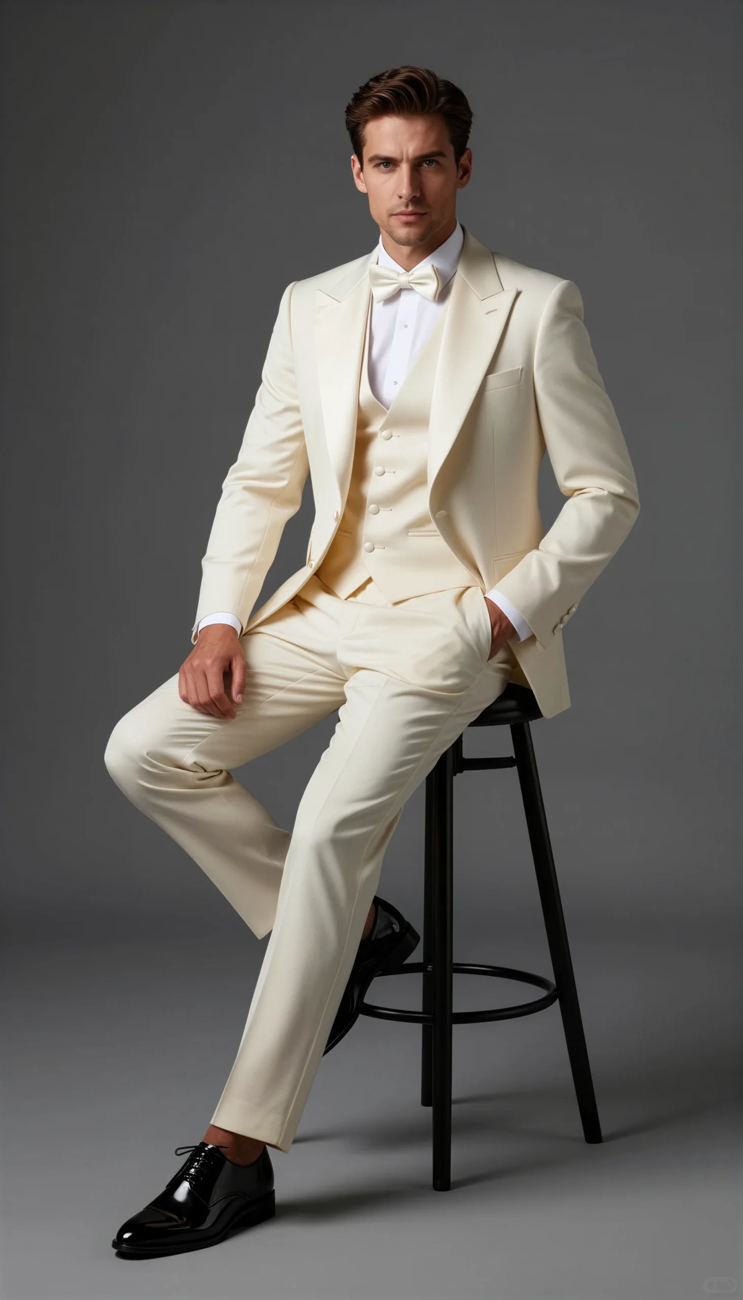 Wedding Tuxedos Cream Champagne Suit