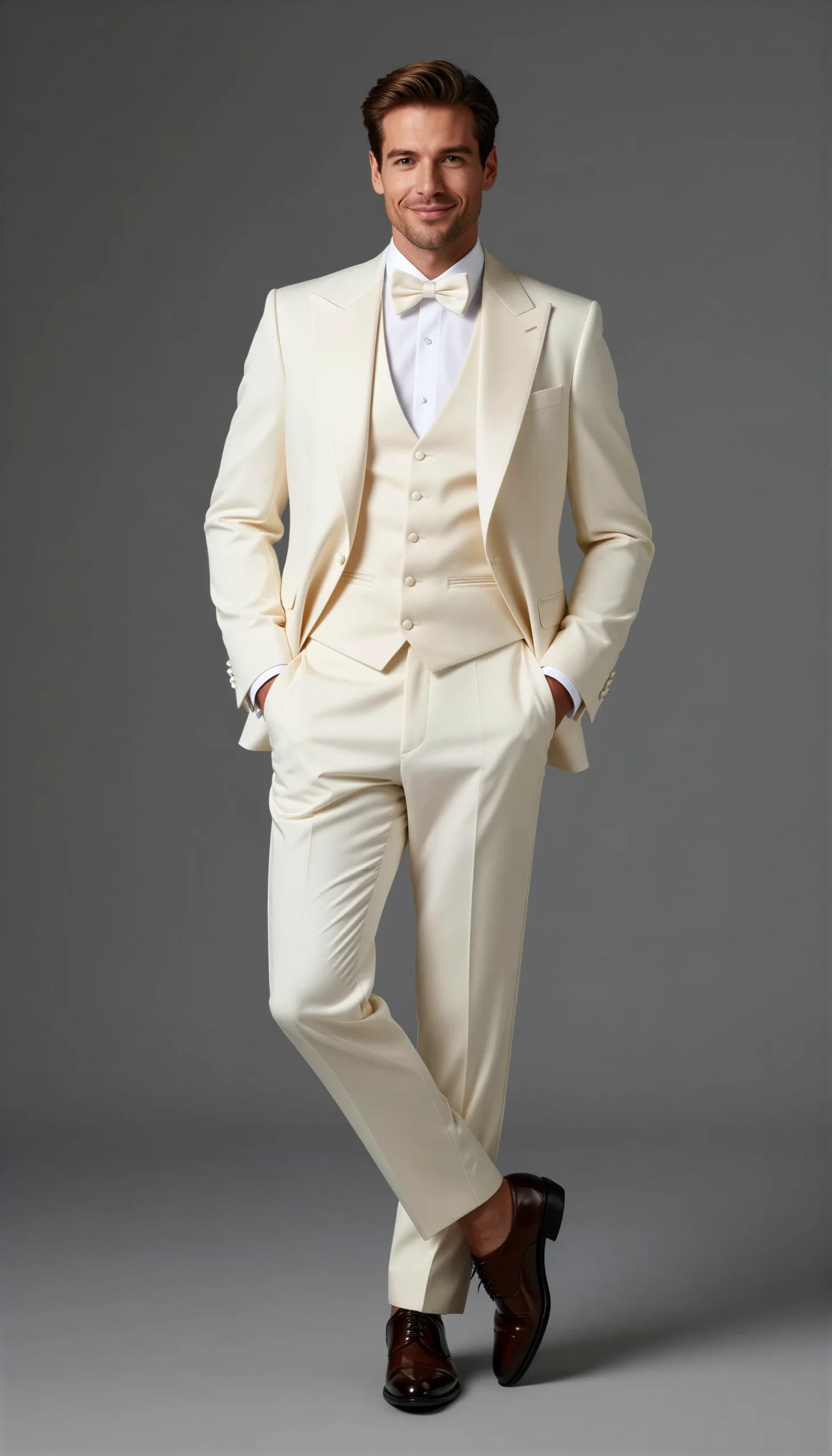Wedding Tuxedos Cream Champagne Suit