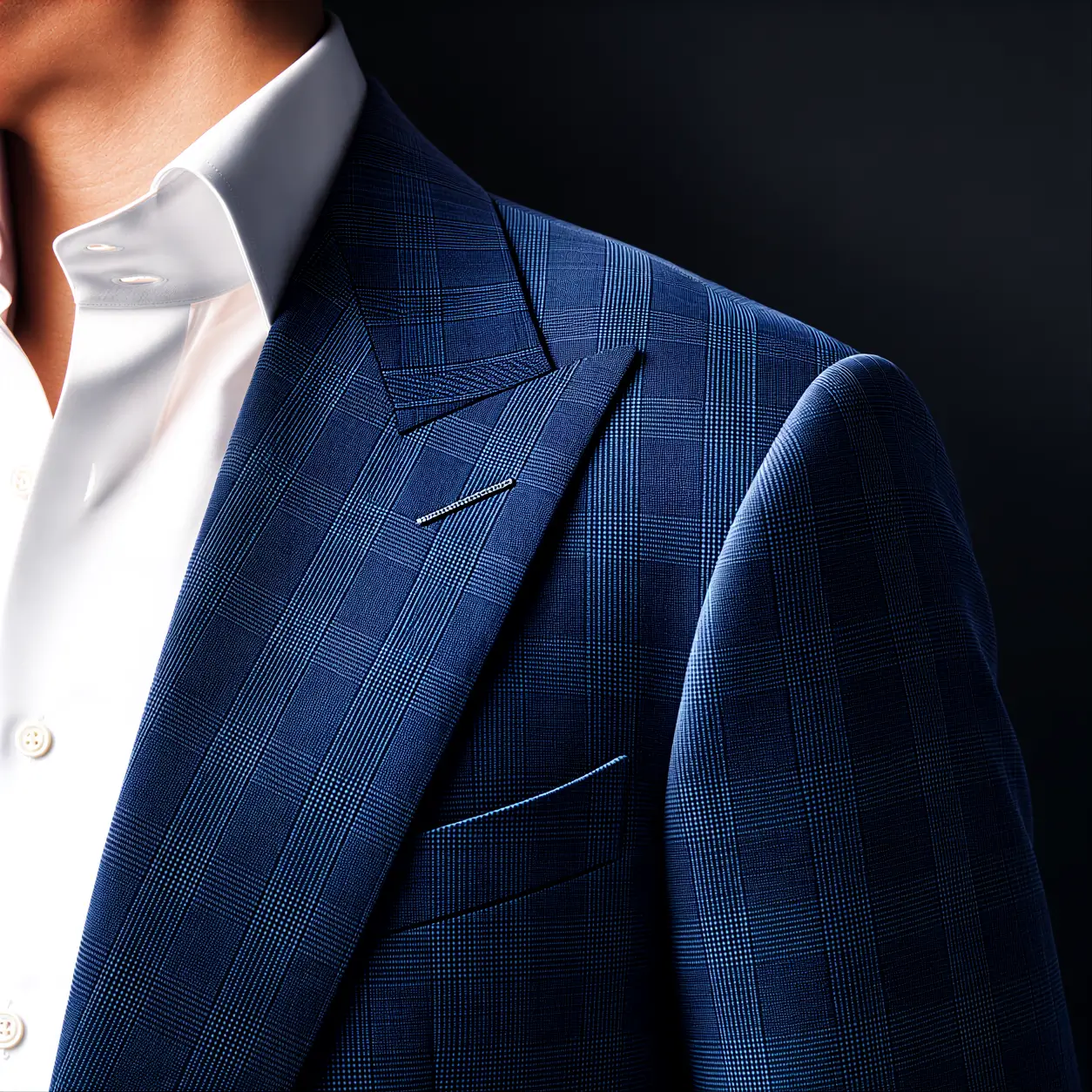 Full custom suit silhouette and structured fit